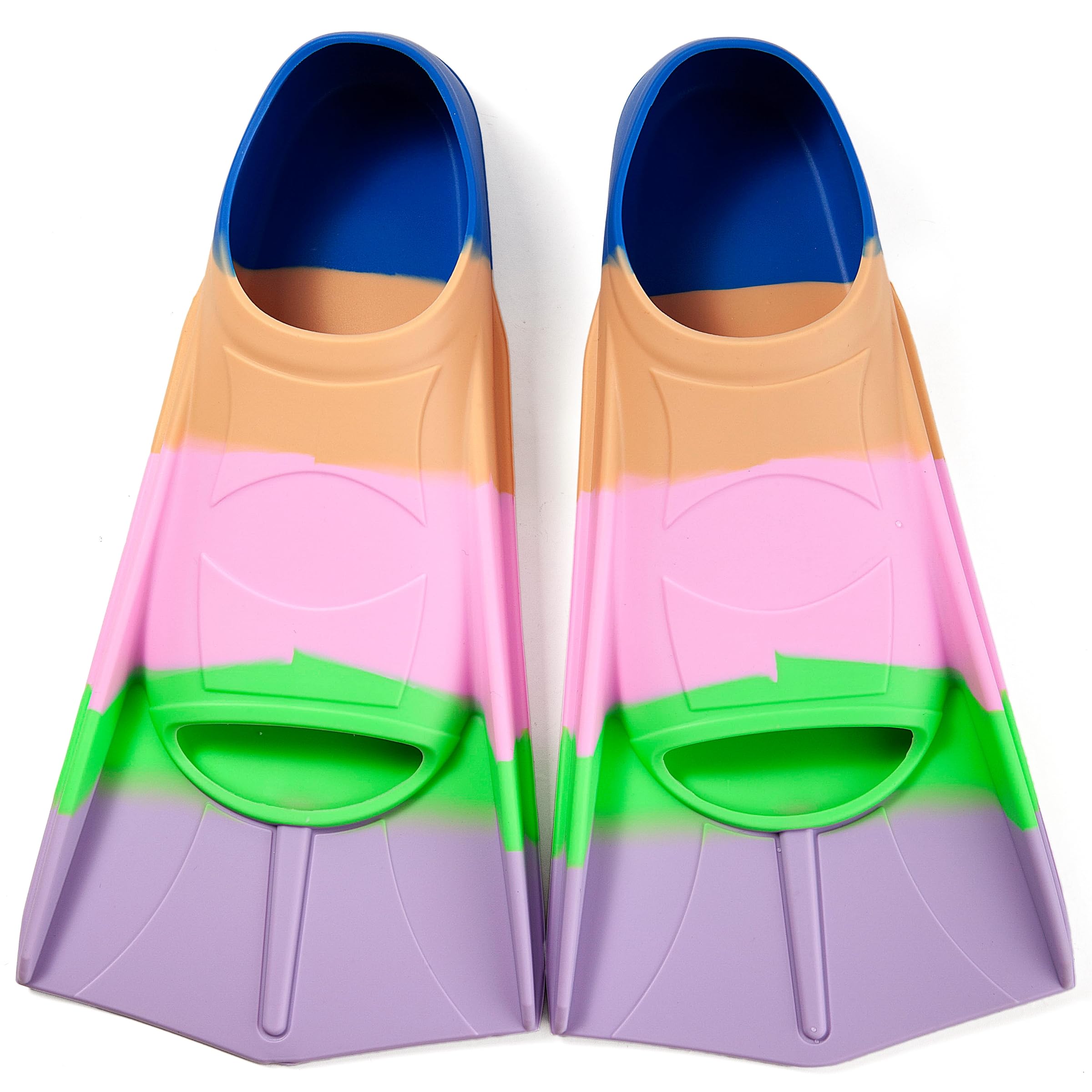 Kids Swim Fins Short Blade Training Flippers for Lap Swimming