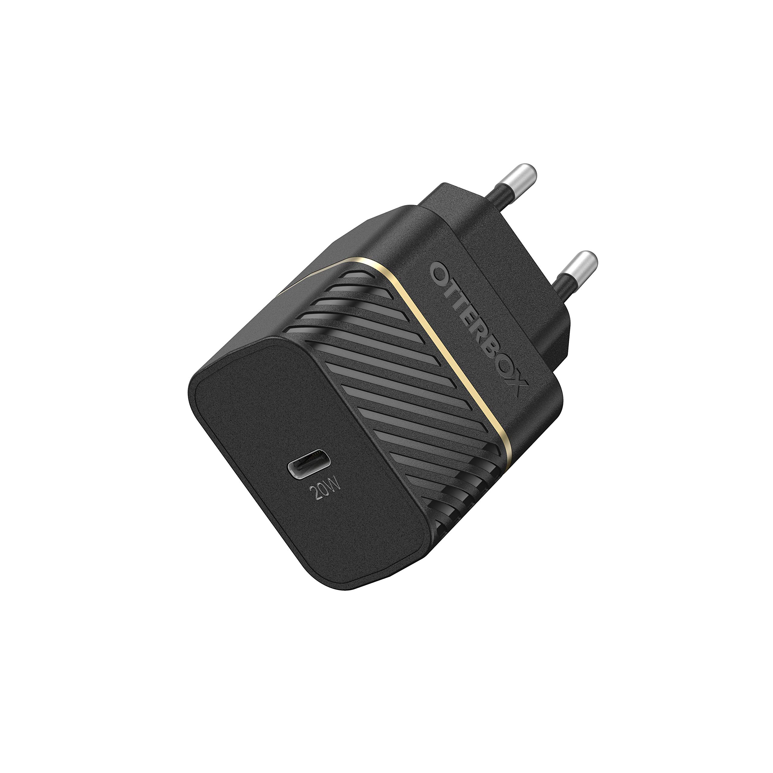 OtterBox USB-C Schnelllade-Set 20W – Mit 1m Kabel, Schwarz, Für IPhone, IPad & Mehr
