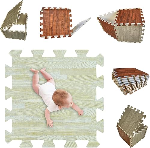 Miniatura 2 de Skyweaver Tapete de juego suave de 12 azulejos no tóxico para el suelo de espuma EVA, rompecabezas de rompecabezas, cuadrados entrelazados con 0.6