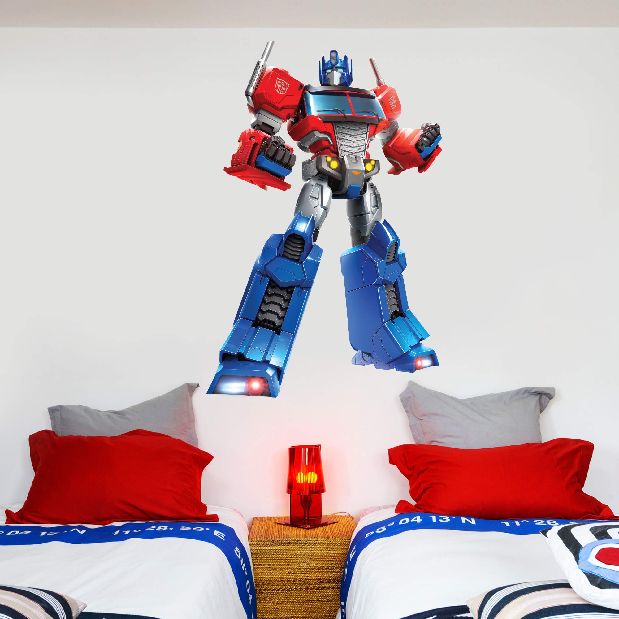 Transformers Wall Sticker - Optimus Prime Wall Decal Vinyl Art Mural Kids Bedroom Gift (60cm Height x 40cm Width)