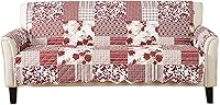 Vista 37 de Great Bay Home - Funda reversible de patchwork para sofá biplaza, protector de muebles lavable con correas elásticas - Funda para sofá para perros