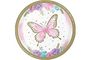 Golden Butterfly Dessert Plates
