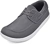 JACKSHIBO Barefoot Shoes for Men Minimalist Walking Sneakers Wide Toe Box Zero Drop Sole Grey M10.5