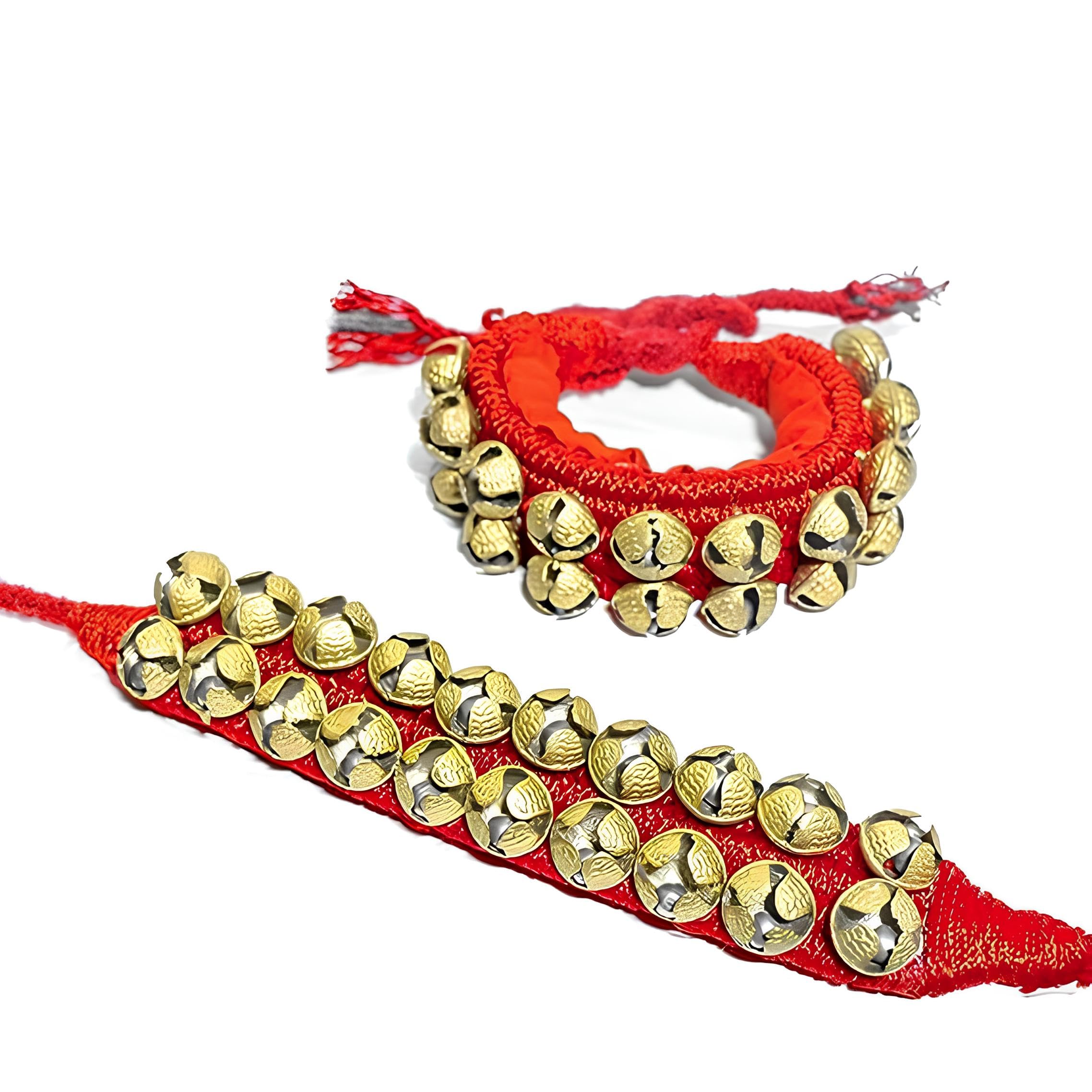 Elegant Casa Soul Brass Ghungroo Red Padding Adjustable Strap Ghungroos and Velvet Storage Bag 2-line 1.6 Cm Ankle Bells for Classical Kathak, Bharatnatyam Kuchipudi, Odissi Dance Gift Woman, Man (B0B56CHZ4J) Amazon Price History, Amazon Price Tracker