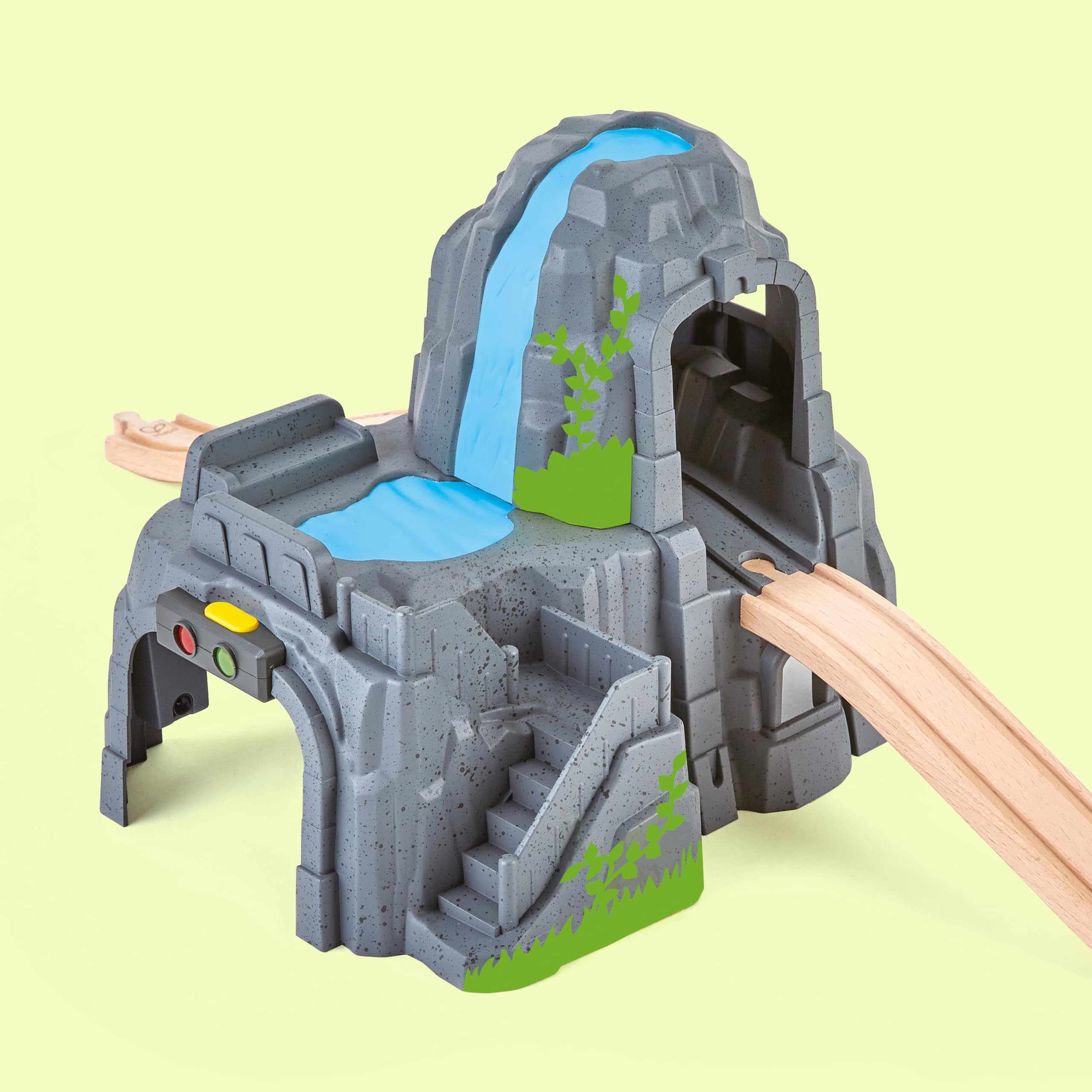 Hape E3739 Light and Sound Mountain Tunnel - Wooden Train Track Accessories