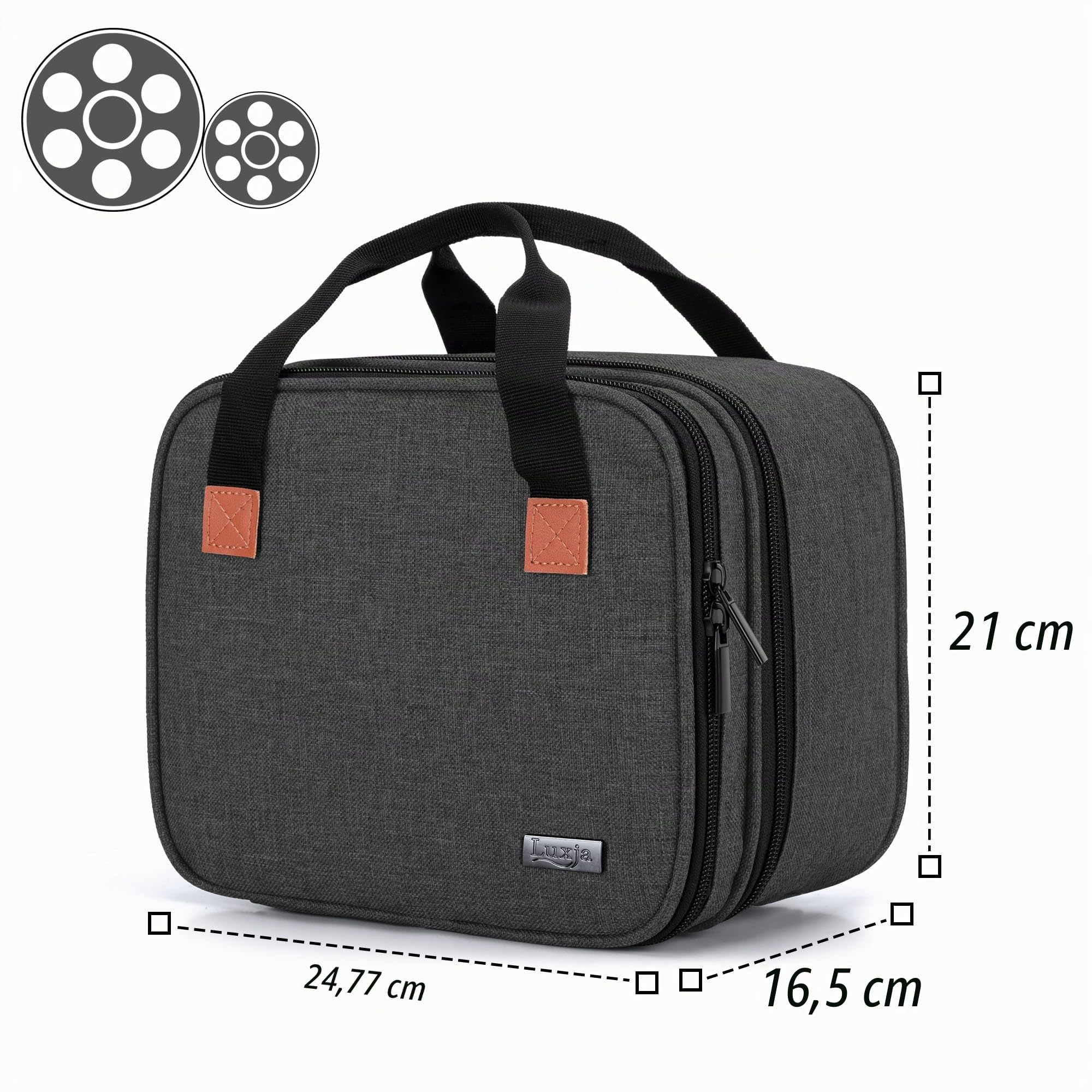 Luxja Bolsa para Mini Proyector, Maletin Proyector y Accesorios, Funda Proyector Portátil, Negro