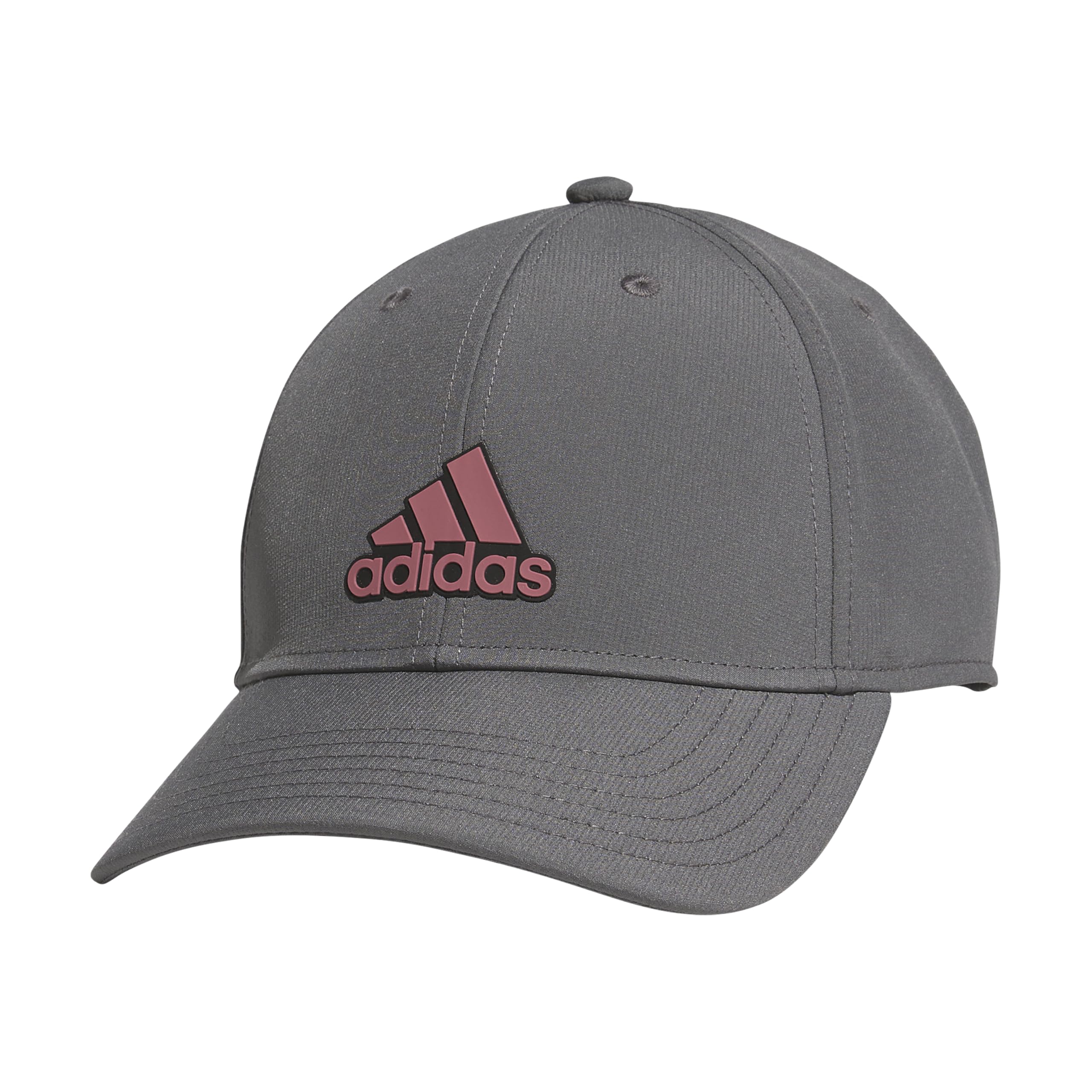 adidas Alliance Medium Crown Structured Adjustable Fit Strapback Hat Baseball, szary/czarny/karmazynowy, jeden rozmiar męski, szary/czarny/karmazynowy, rozmiar uniwersalny