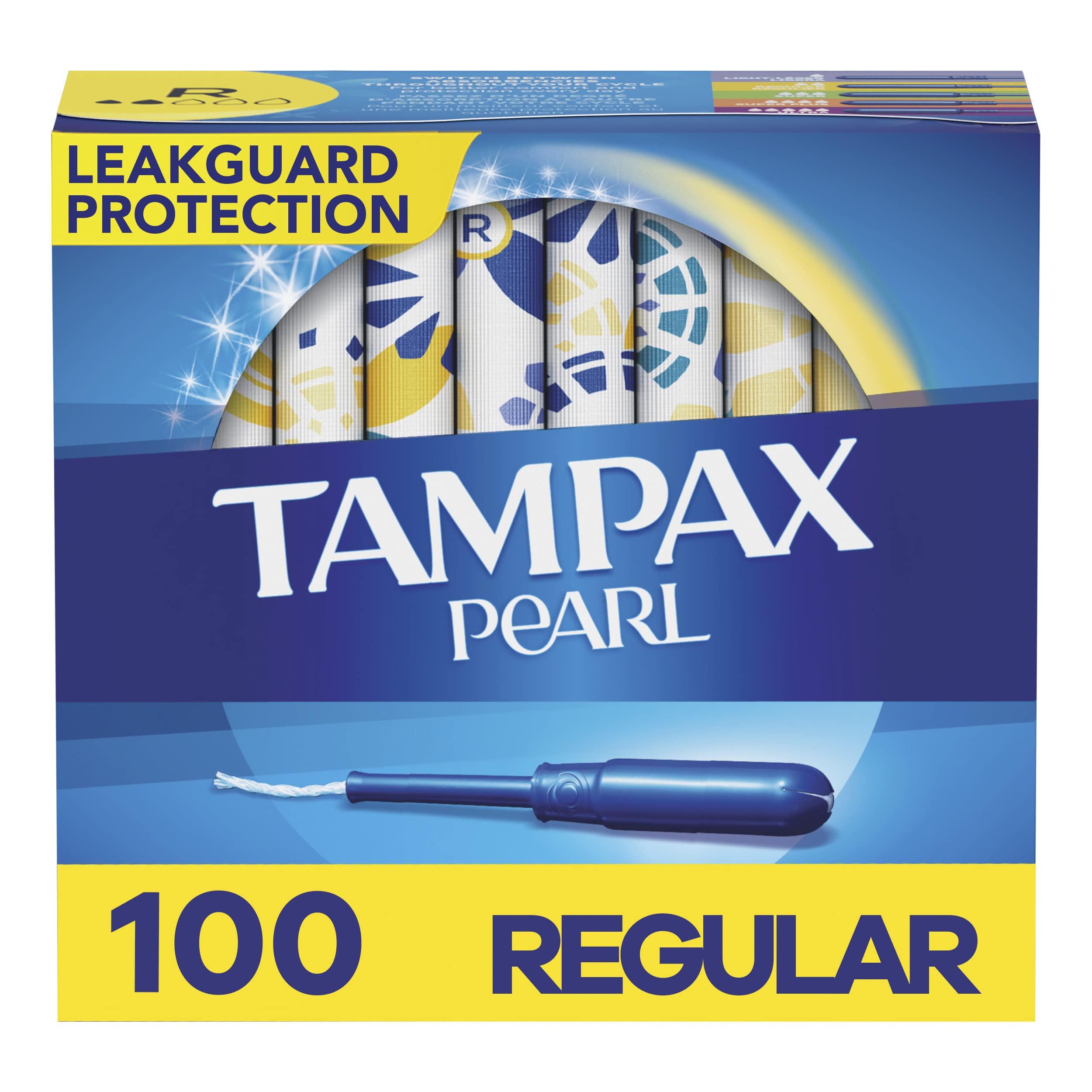 Tampax Pearl Tampons Regular Absorbency, 100 Count, BPA-Free Plastic Applicator and LeakGuard Braid, Unscented, 50 Count, Pack of 2 (100 Count Total) (B093LVS21D) Amazon Price History, Amazon Price Tracker
