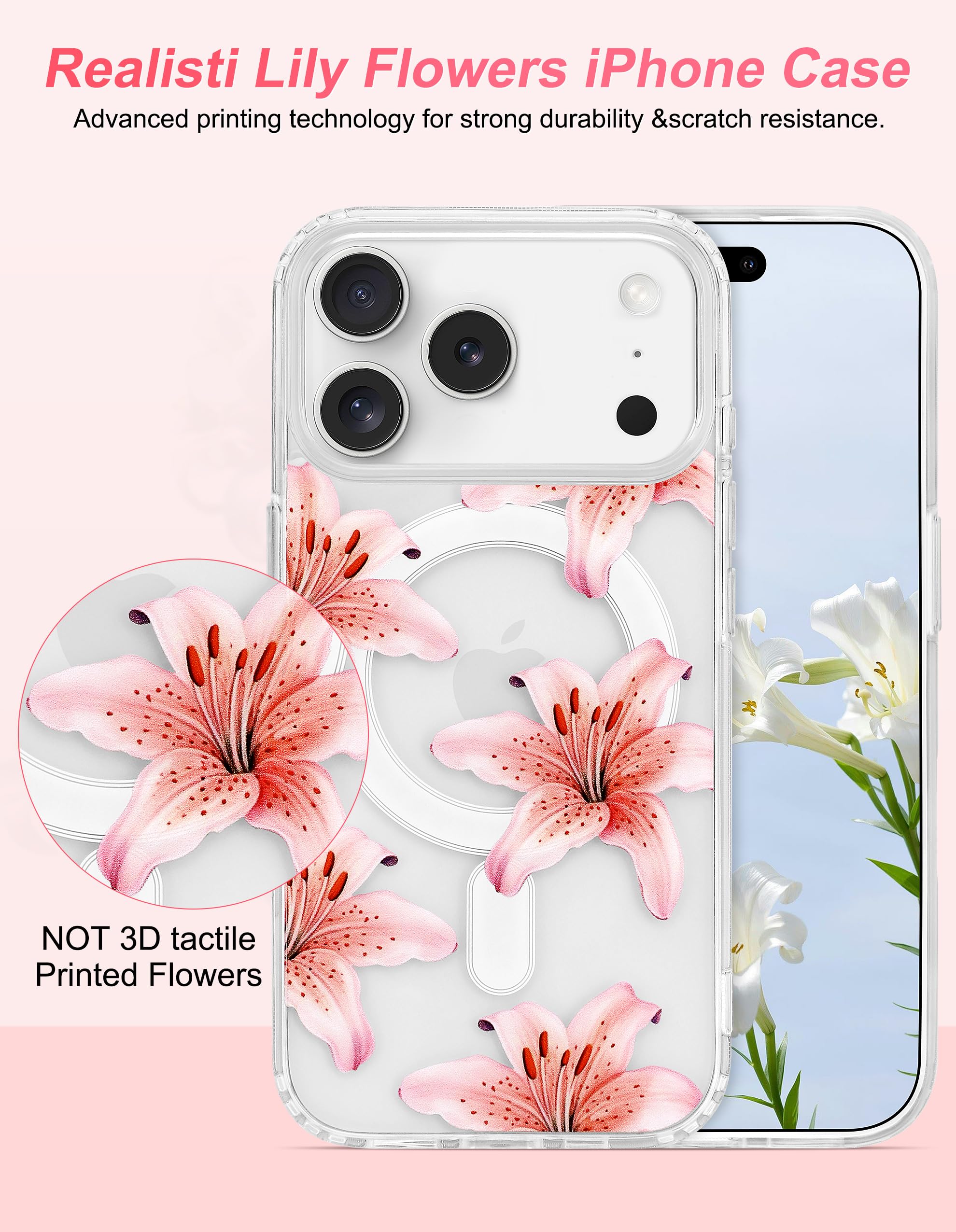 Amazon.com: Aitipy Lily Phone Case for iPhone 17 Pro, Compatible