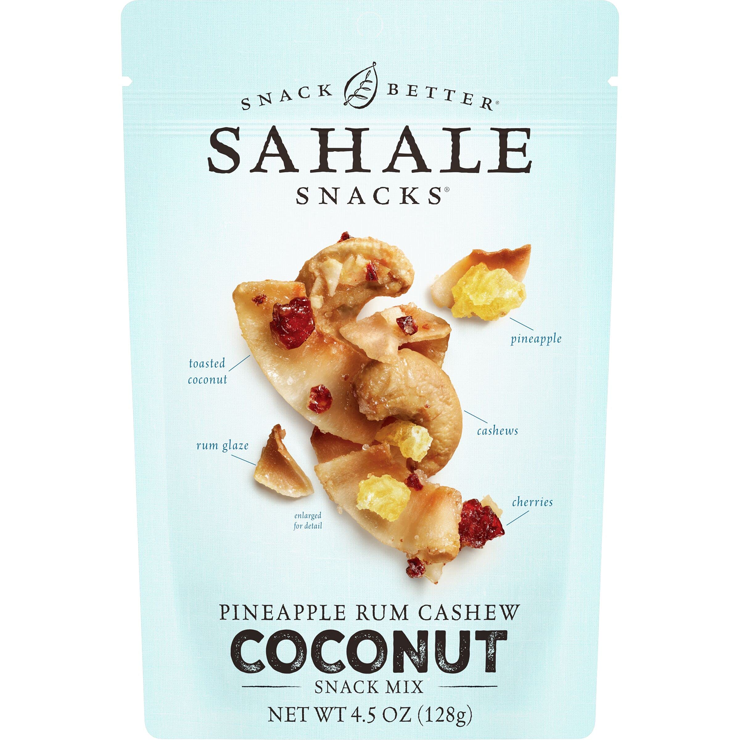 Sahale Snacks Pineapple Rum Cashew Coconut Snack Mix, 4.5 Ounces, 6 Count