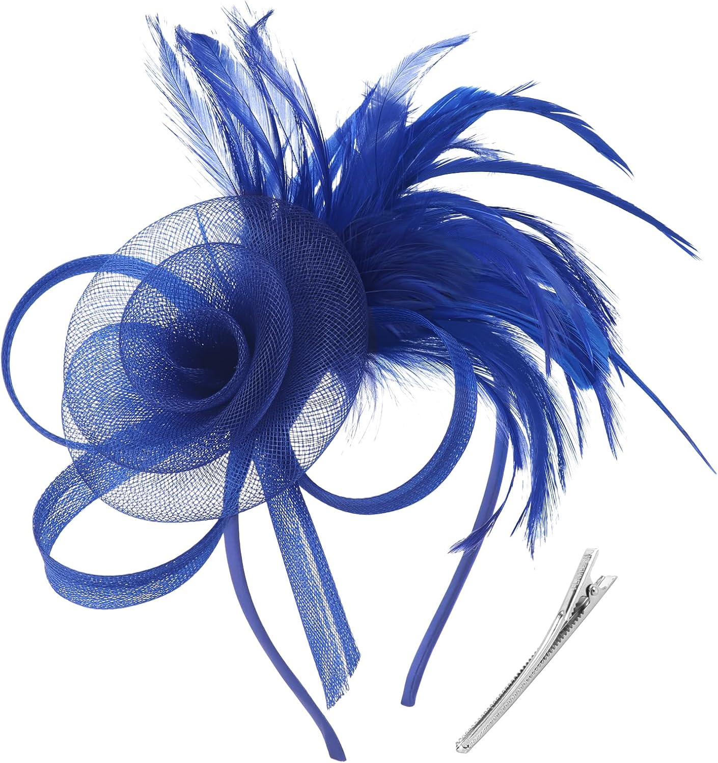 DRESHOW Fascinators Hats for Women Tea Party Fascinator Hats Vintage 50s Headwear Cocktail Wedding Church Derby Hat