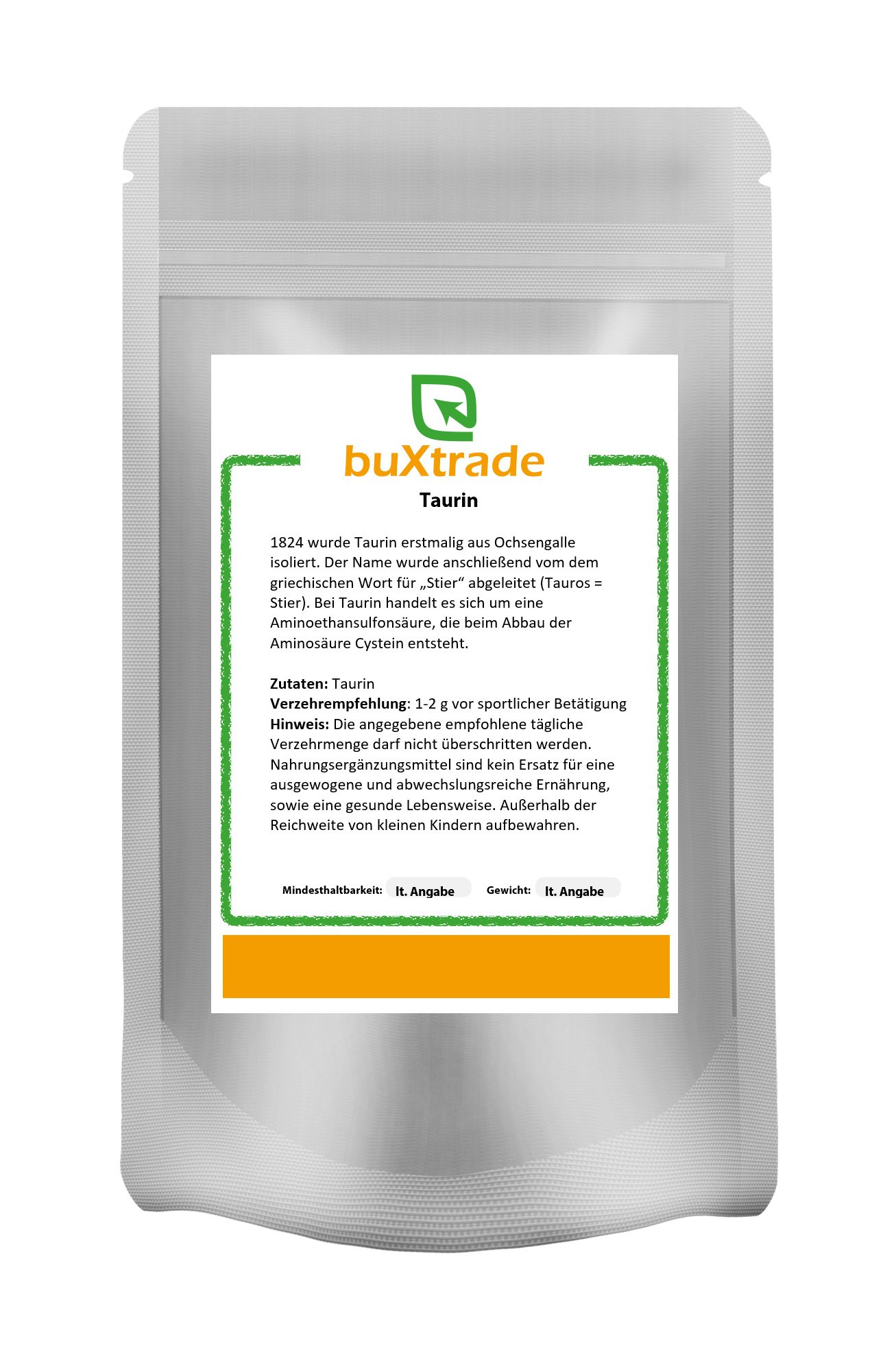 5 x 1 kg Taurin | Pulver | Aminosäure | Sport | Nutrition | Taurine 5kg