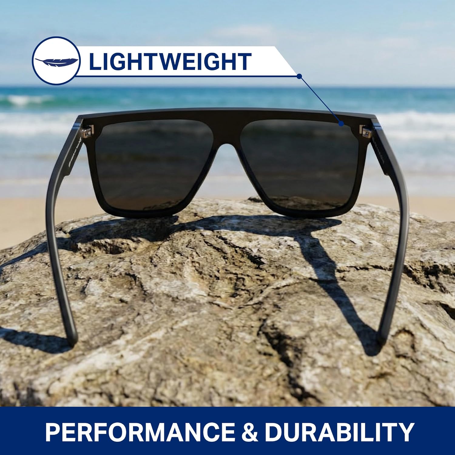 Blenders Eyewear SciFi – Polarized Sunglasses – Single-Lens with a Flat-Top Design – 100% UV Protection – For Men & Women