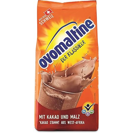 Ovomaltine Kakao Pulver Mit Dem Einzigartigen Geschmack Nach Malz Und Hochwertigem Cacao Nachhaltig Und Utz Zertifiziert Fur Heisse Schokolade 1 X 500g Amazon De Lebensmittel Getranke