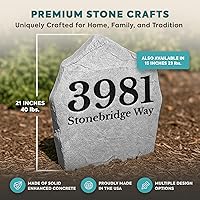 Vista 15 de Personalized Address Stone - Address Marker - Sandstone Color - Address Marker - 15” W x 15” H