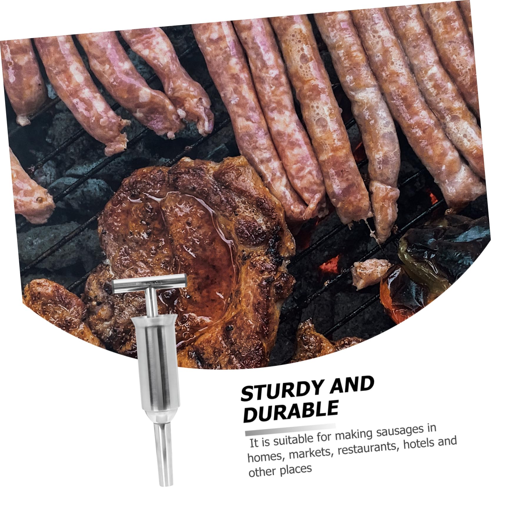 COLLBATH Hand Crank Food Grinder Sausage Stuffer Machine Sausage Maker Tool Meat Filling Tool for Home Kitchen