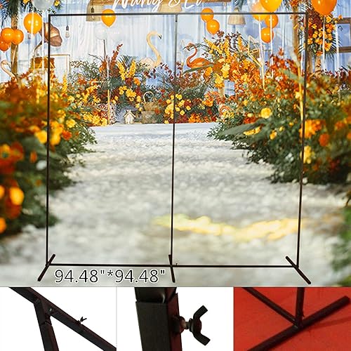 Miniatura 21 de Backdrop Stand Pipe Kit Curtain Frame Telescopic for Wedding Party (Silver 6X3m)