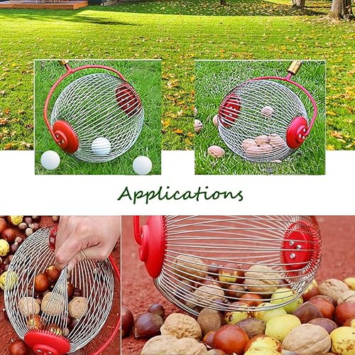 Miniatura 2 de Recolector de nueces mediano en la parte superior recogedor de nueces ajustables para exteriores herramientas de patio superior para bellota nueces