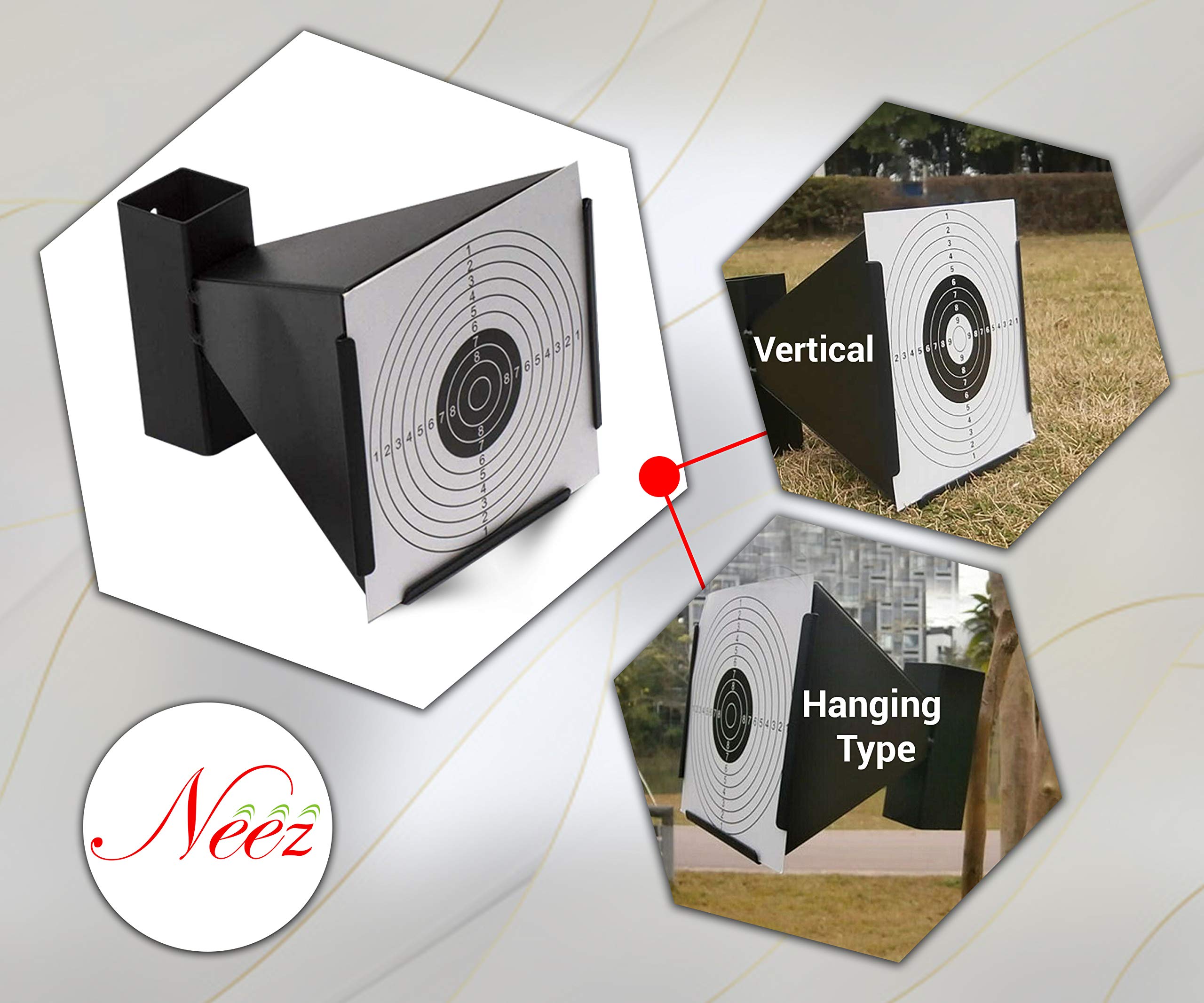 NEEZ Airsoft Swinging Target Self Resetting Holder Cone Funnel BB