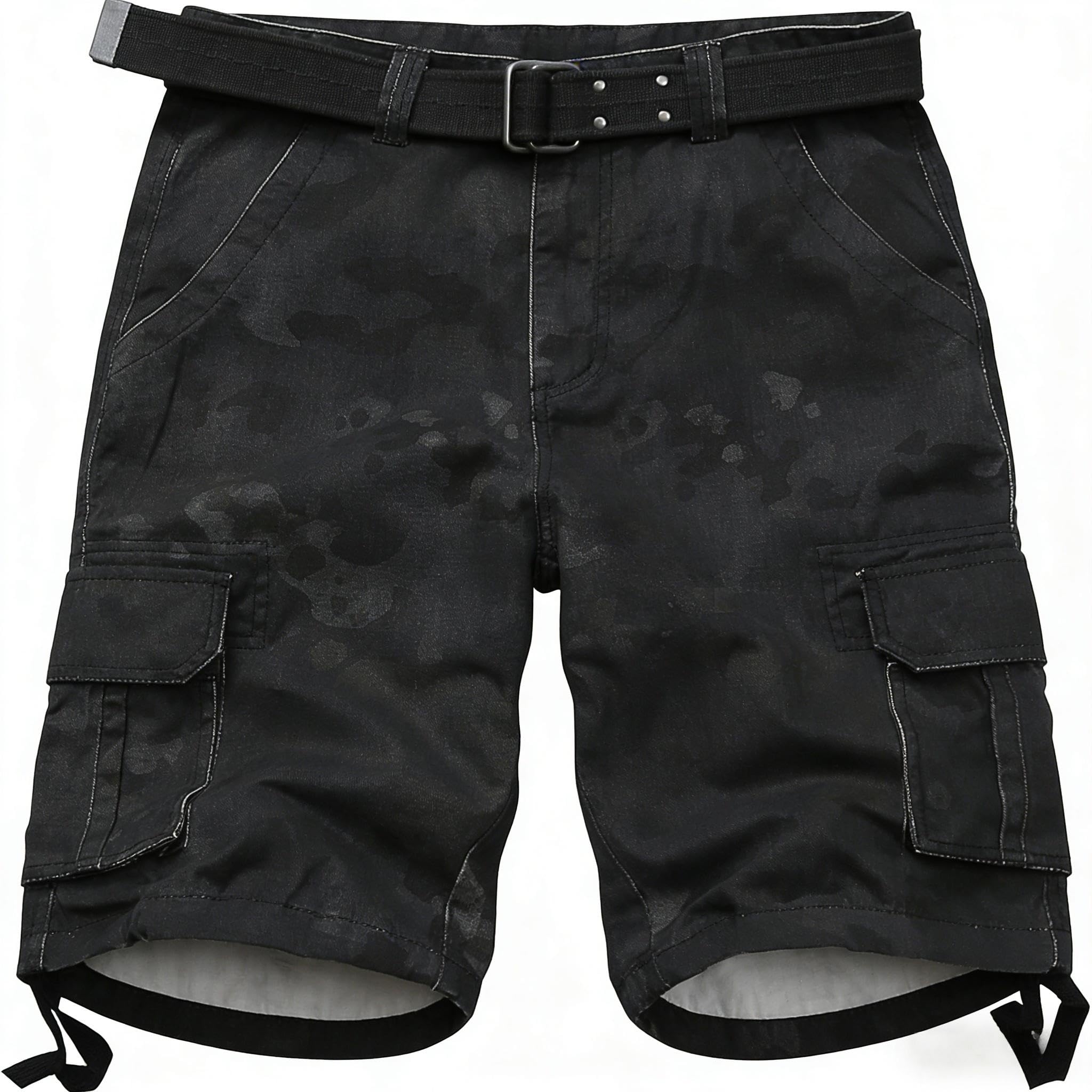 Men's Cargo Shorts Fit Camo Shorts Outdoor Work Relaxed Casual Hiking Tactical Cotton Shorts Knee Length NO Belt