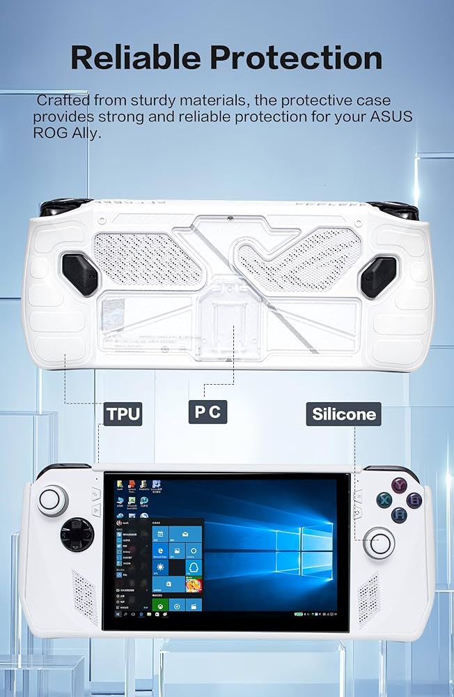 ROG Ally ホワイト ケース・プロテクター付き Amazon.co.jp: ROG Ally用保護ケース、キックスタンド付きASUS