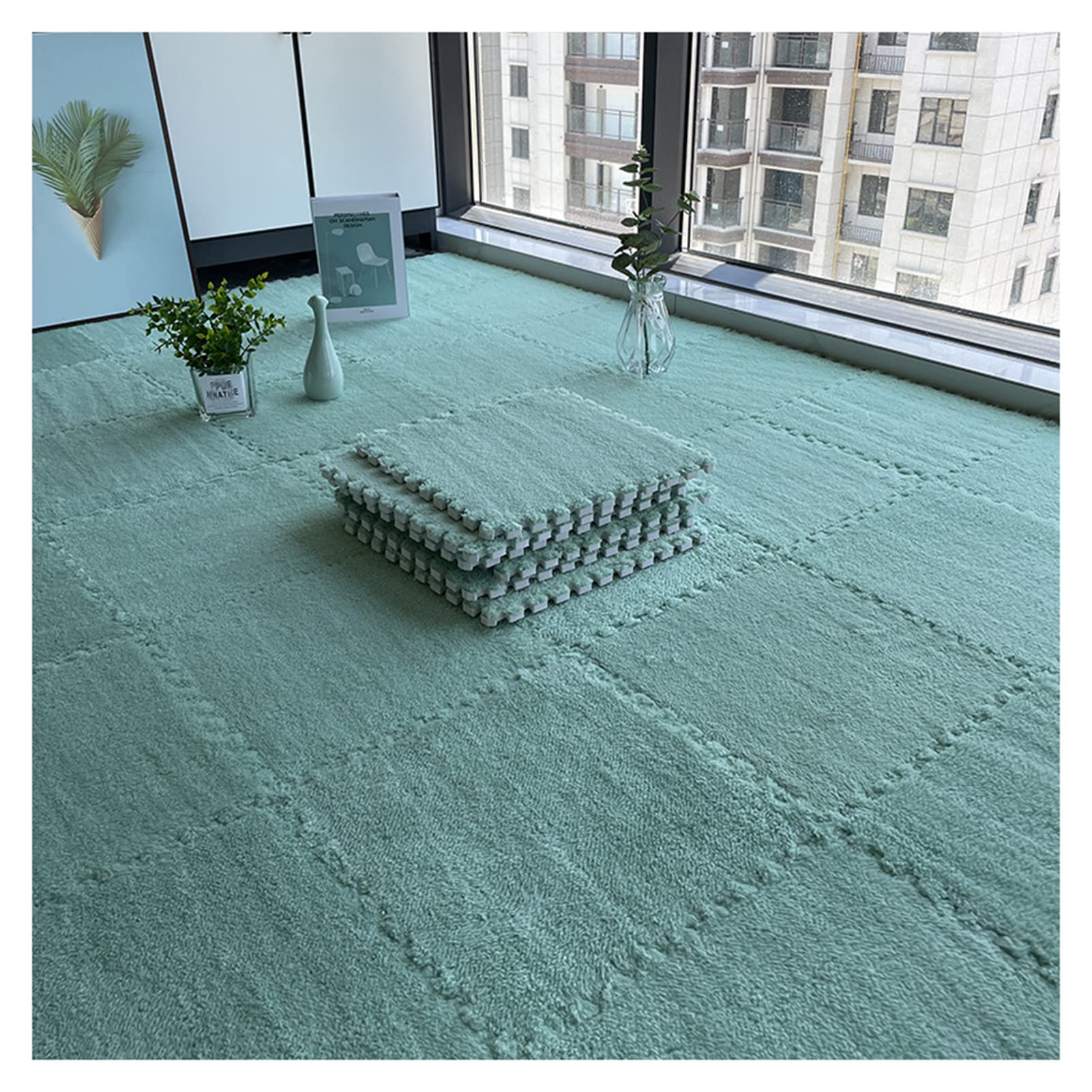 20 sztuk maty piankowej, puzzle Play Mat dom salon sypialnia, mata do układania, miękkie maty piankowe z pianki dywan blokujący, puszysta powierzchnia pluszowy dywan podłogowy płytki