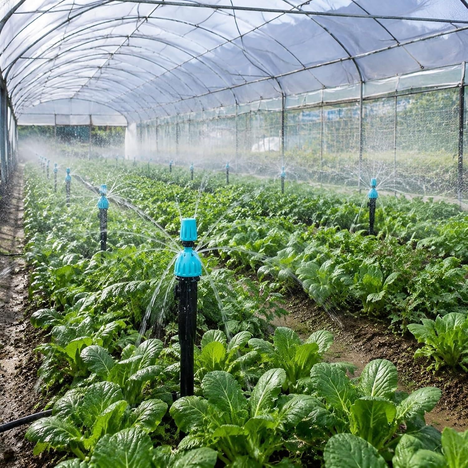 Kit Nebulizador Jardín 66 80 100 164 200 Ft Emisor de agua de suelo para mantener las plantas frescas y aumentar la humedad(25m/82ft)
