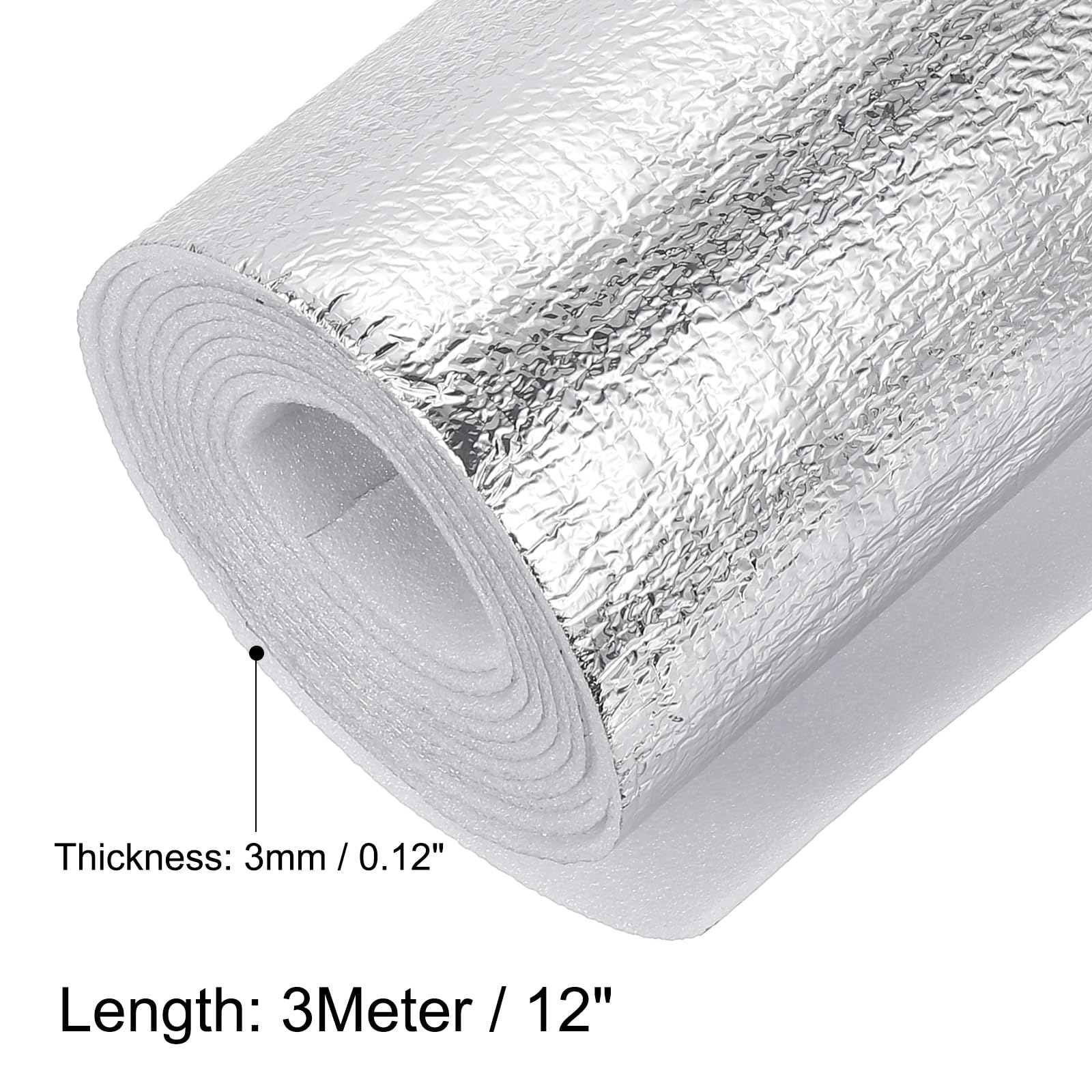 PATIKIL Reflective Insulation Foam Core Radiant Barrier 16" x 12" Double Side Foil Cold and Heat Shield Thermal Insulation for Ceilings,Walls,Window,Steel Buildings,Roofing - Image 2