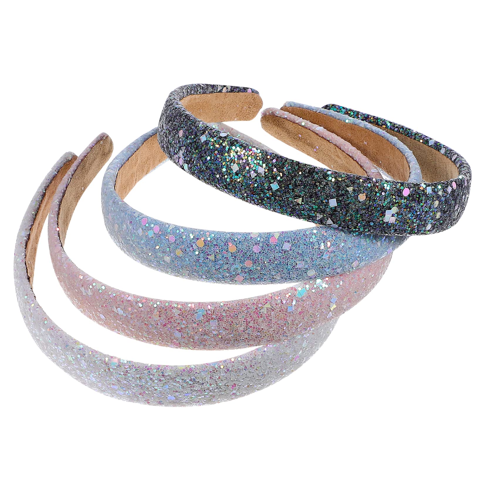 minkissy 12stücke Glitzerndes Haarband Für Mädchen Teiliges Mit Pailletten Ab-farben Funkelndes Stirnband Für Partys Bühnenauftritte Und Alltag