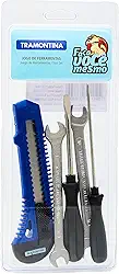 Tramontina 43408505, Kit Ferramentas 5 Peças com 2 Chaves de Fenda 1 Estilete 2 Chaves Fixas, Uso Domestico