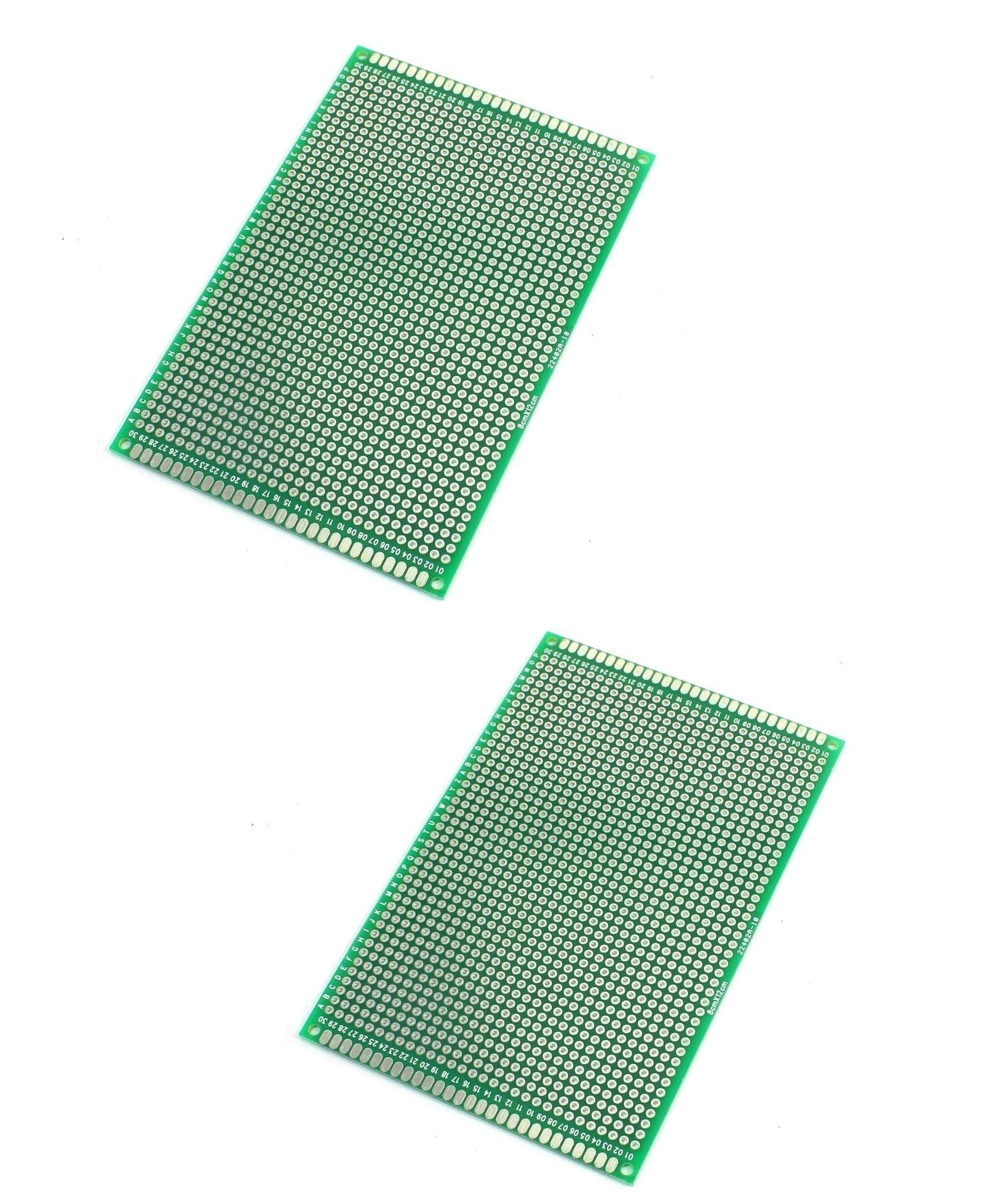 xcluma Double Side Copper Prototype PCB Universal Board 8 X 12 cm (Pack of 2)-picture-31