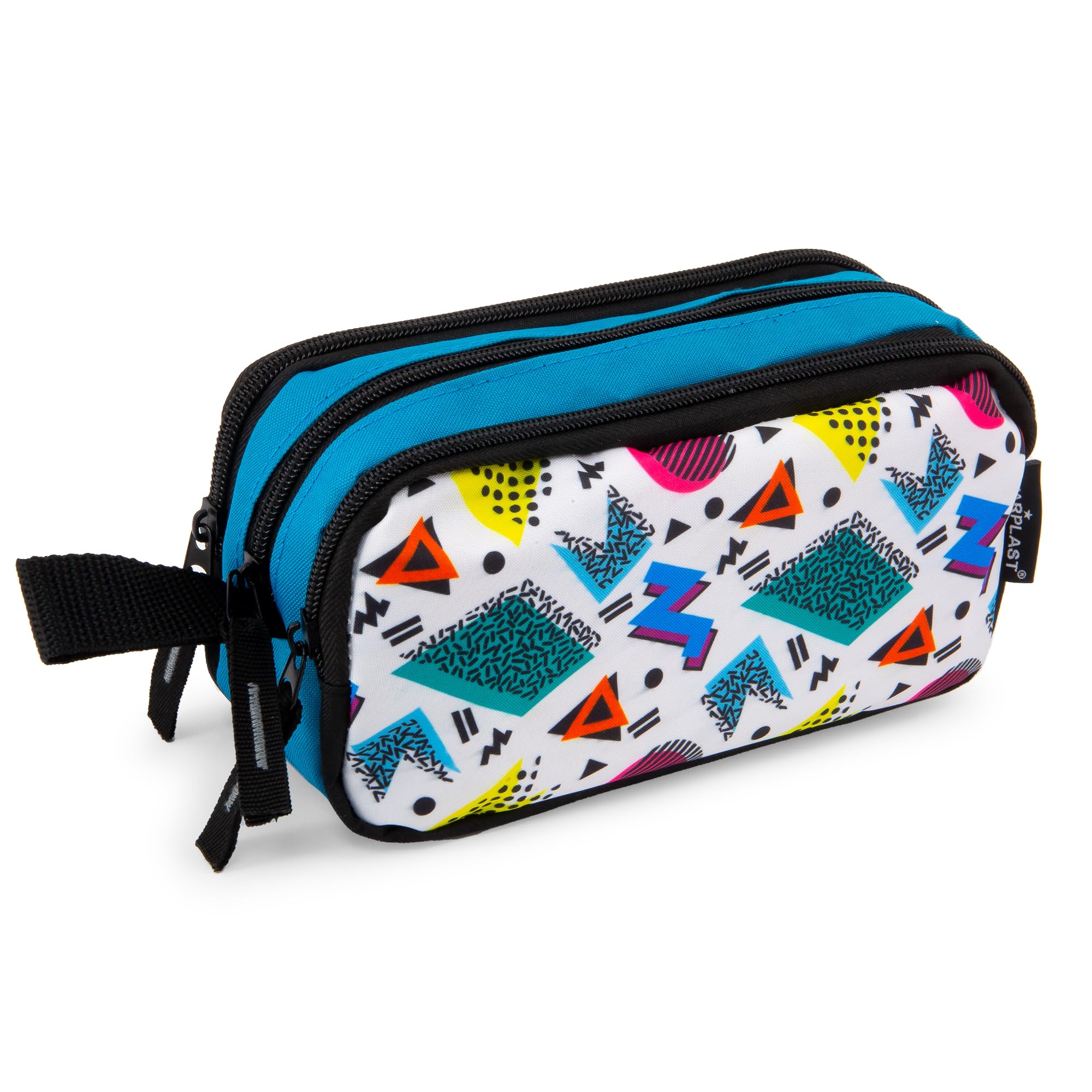 Starplast Estuche Escolar Porta Todo, 3 Cremalleras, 3 Compartimentos, Gran Capacidad, Multiuso, para Uso Escolar, Trabajo, Universidad - Figuras