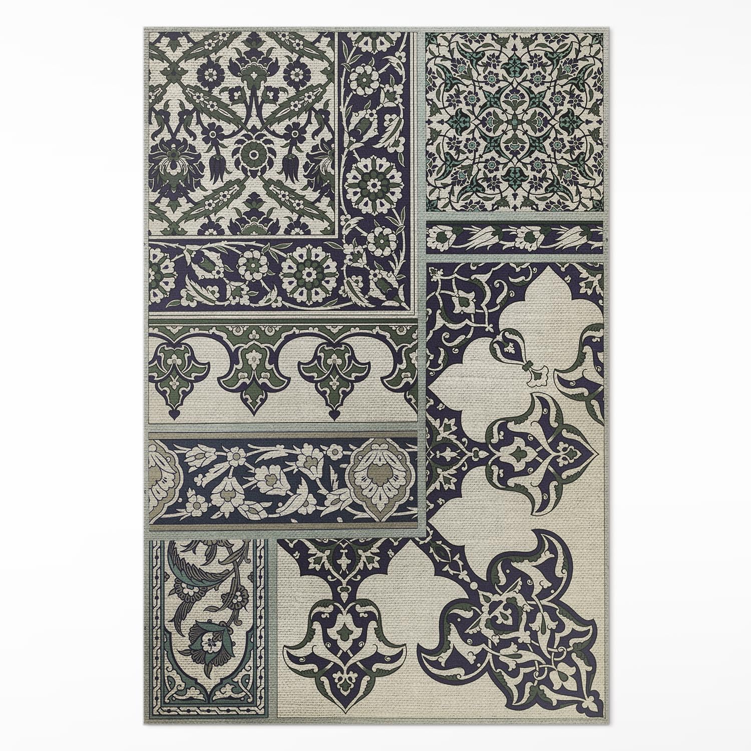 Tapis cuisine vinyle 60x90 cm style patchwork décoratif pour sublimer le sol du salon