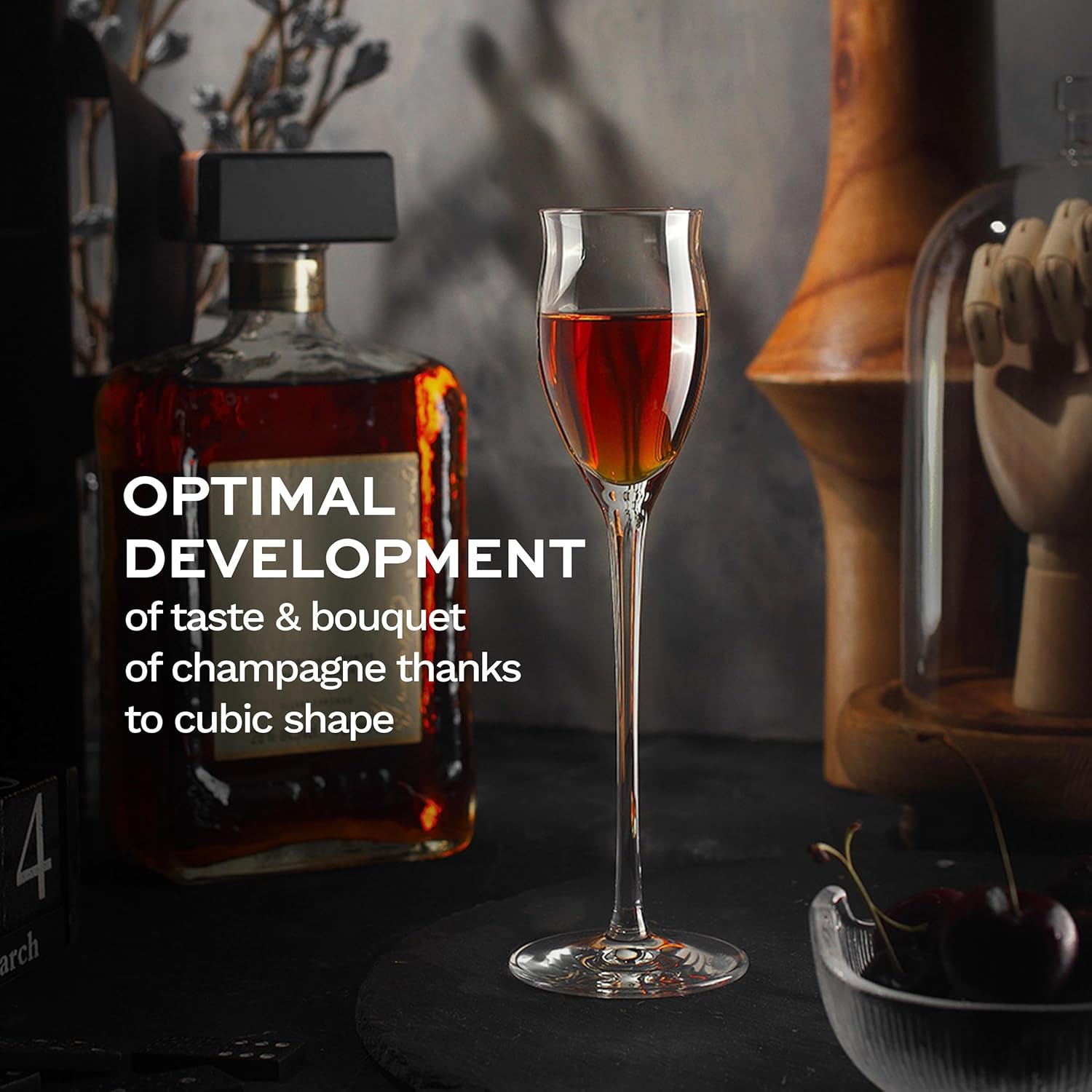 Stölzle Lausitz Liqueur Glasses Quatrophil Set of 6, 2 1/4 oz – Elegant Stemmed Shot Glasses Ideal for Spirits & Liquor – Grappa Glasses Made in Germany – Dishwasher & Shock Resistant