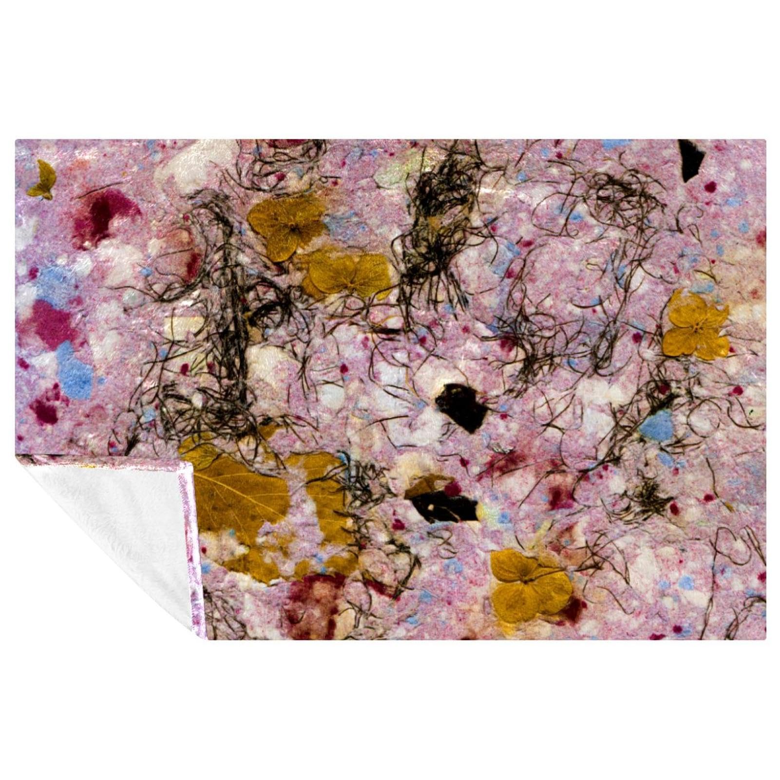Couverture de feuilles d'automne haut de gamme douce et isolante 150 x 100 cm