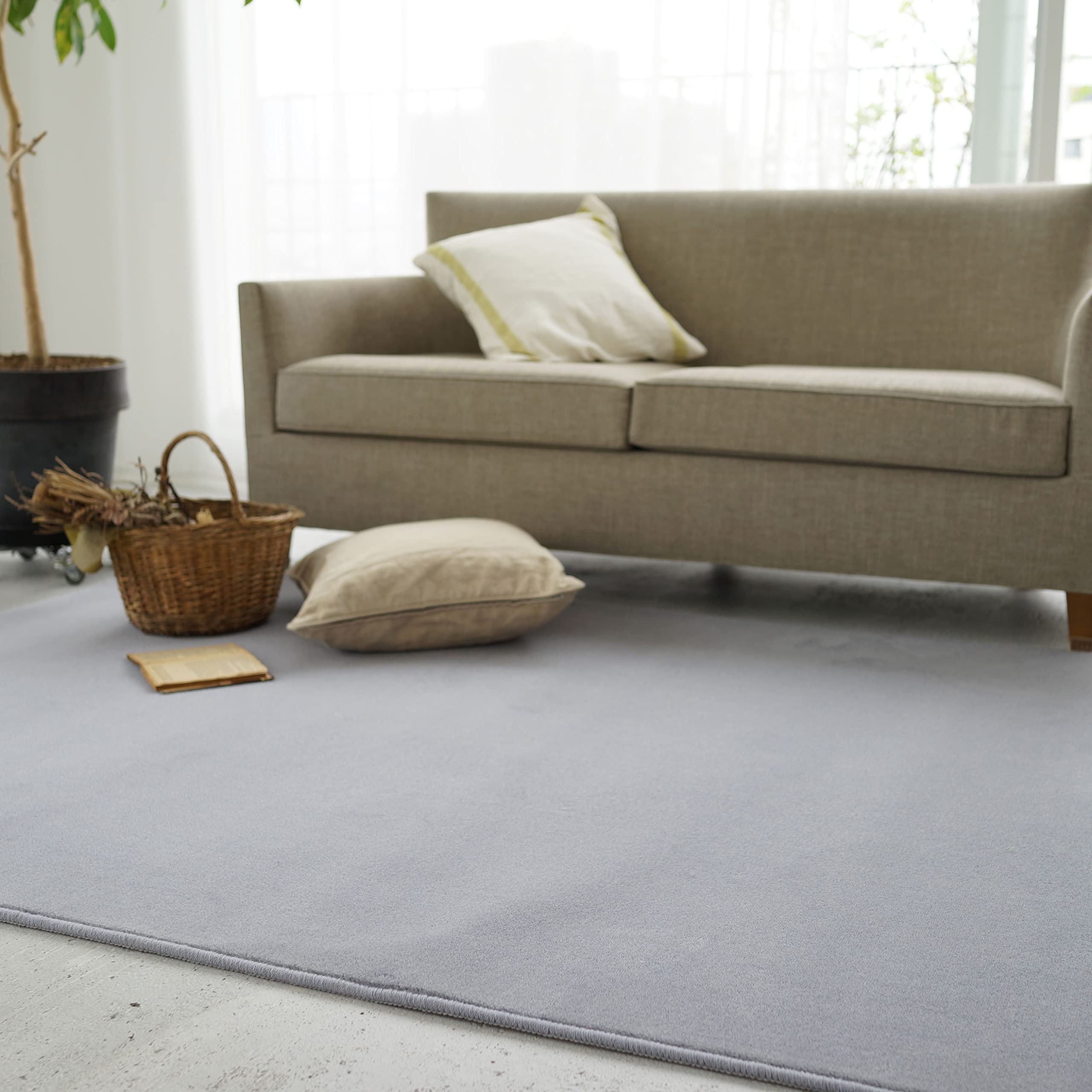 スミノエ ラグ Amazon｜スミノエ(Suminoe) ラグ ブルーグレー 250×250cm 防炎 ウール