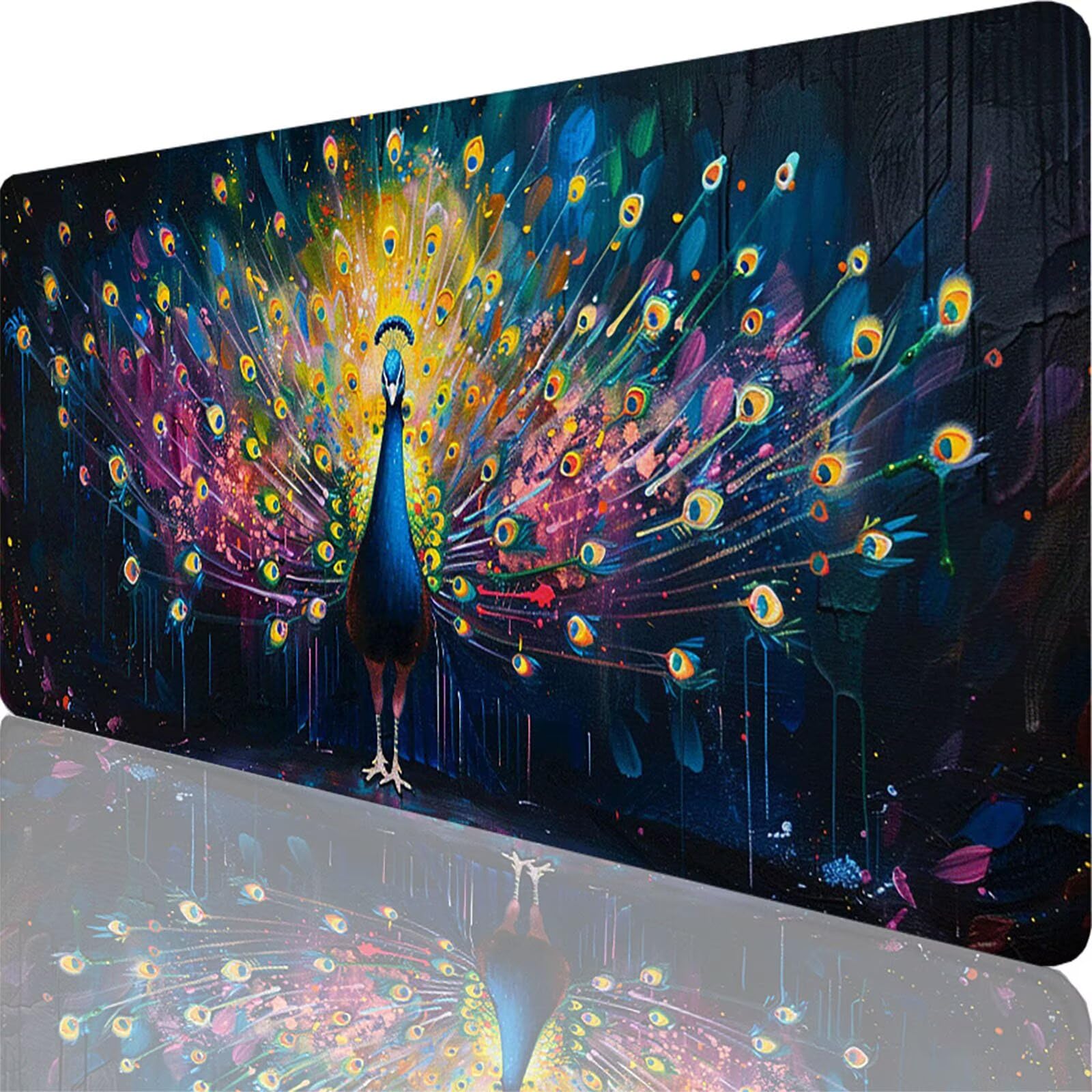 Podkładka pod mysz dla graczy 1500 x 800 x 3 mm, duża czarna podkładka pod mysz, wodoodporna i antypoślizgowa podkładka pod mysz, wielofunkcyjna duża podkładka pod klawiaturę i mysz, dekoracja domu 51