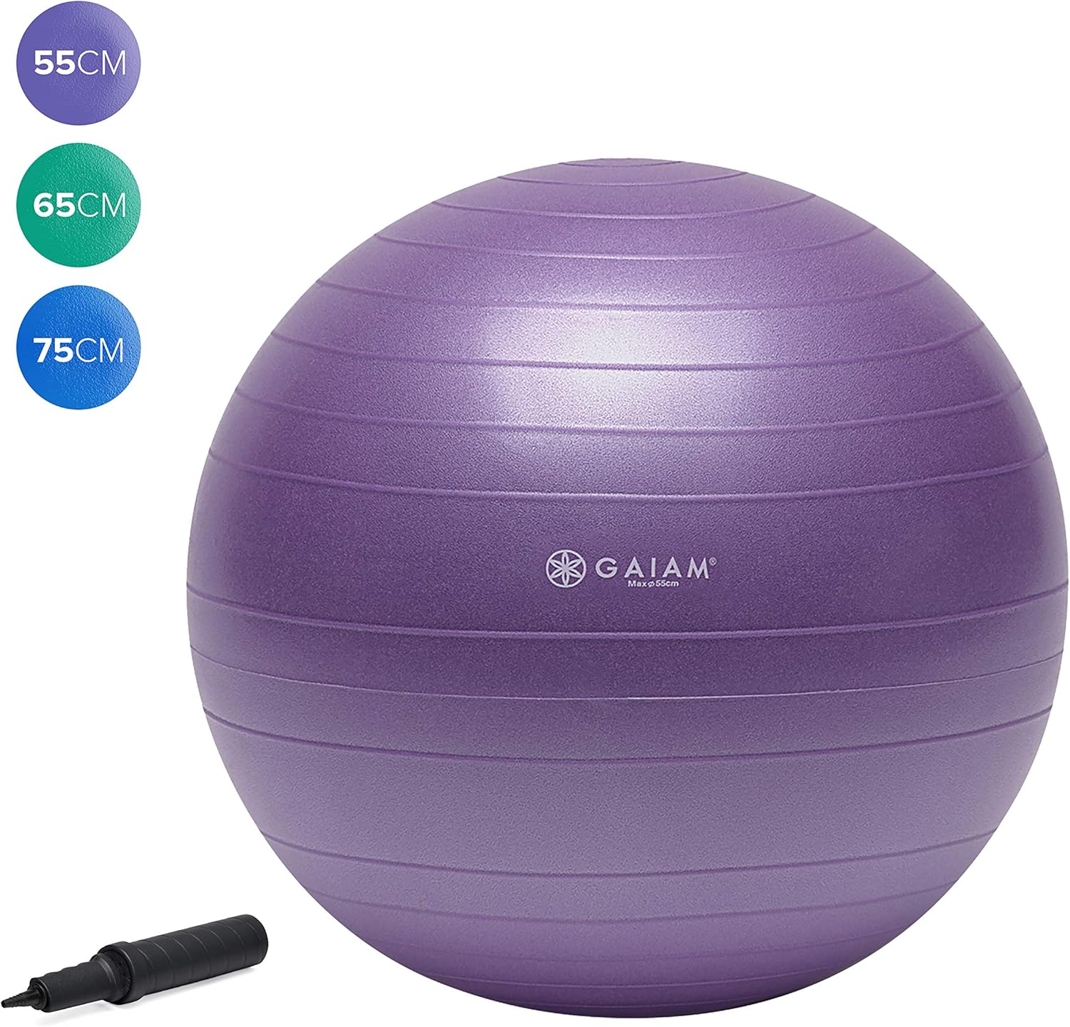 Buy Gaiam Total Body Balance Ball Kit Includes Anti Burst Stability Exercise Yoga Ball Air Pump Workout Program Online In Maldives B000vdtecq