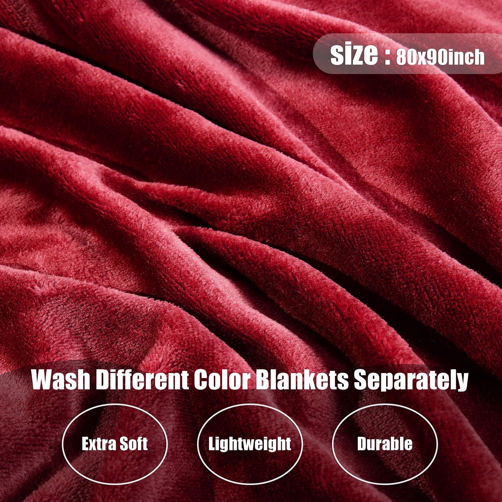 6 Pack Fleece Throw Blankets - 60 X 80 Inch Extra Large, Lightweight & Soft, Assorted Fresh Colors