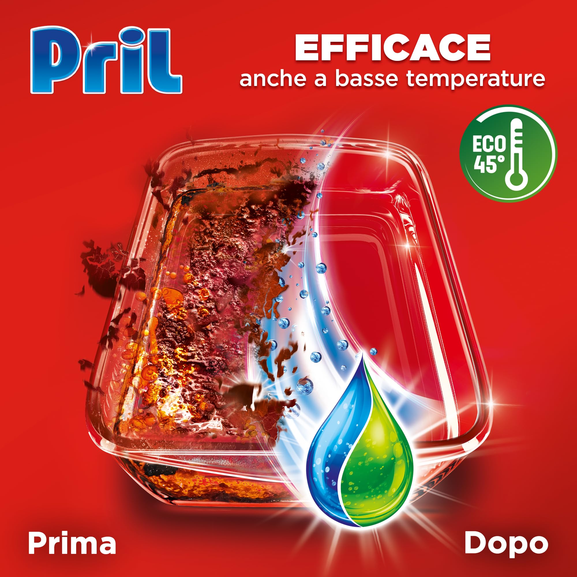 Pril Duo Gel, Detersivo lavastoviglie Gel, Azione Sciogligrasso, Formato da 8 Confezioni da 30 Lavaggi, 240 Lavaggi