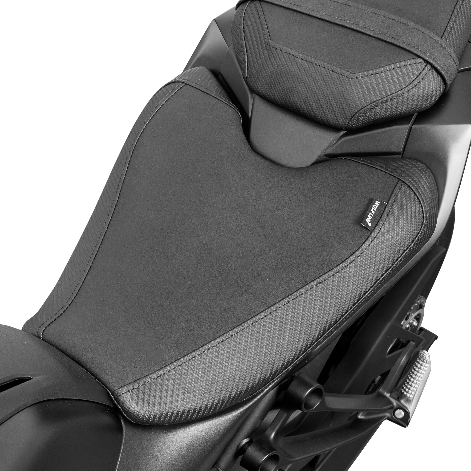 Sella singola da motociclista adatta per MT-07 MT07 2025 2026, cuscino imbottito, nera