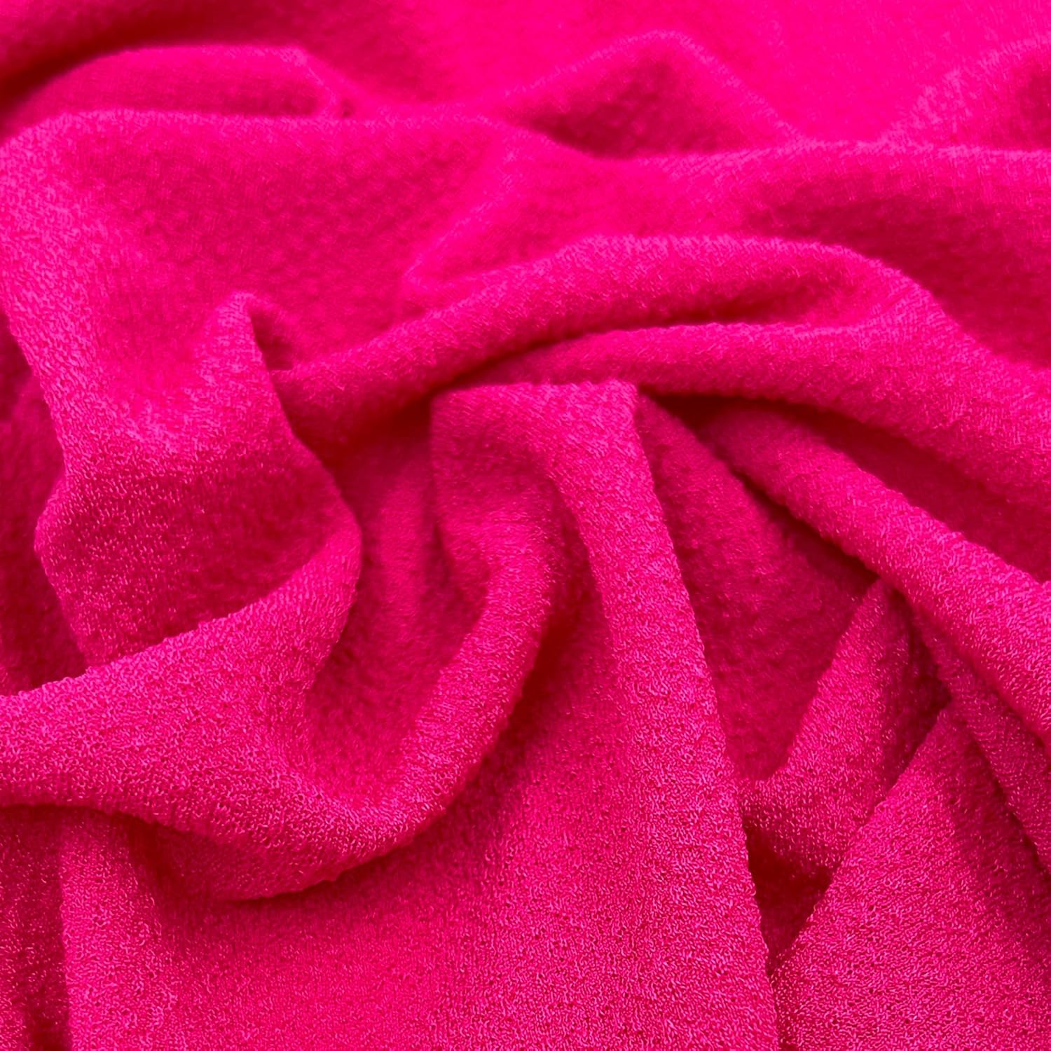 Stylish FABRIC 60" Poly Spandex Blend Jacquard Knit Fabric-220 GSM, Medium-Weight, 4-Way Stretch-Soft & Breathable, by The Yard-Ideal for Apparel, Drapery, Upholstery, DIY, Hot Pink 1 Yard