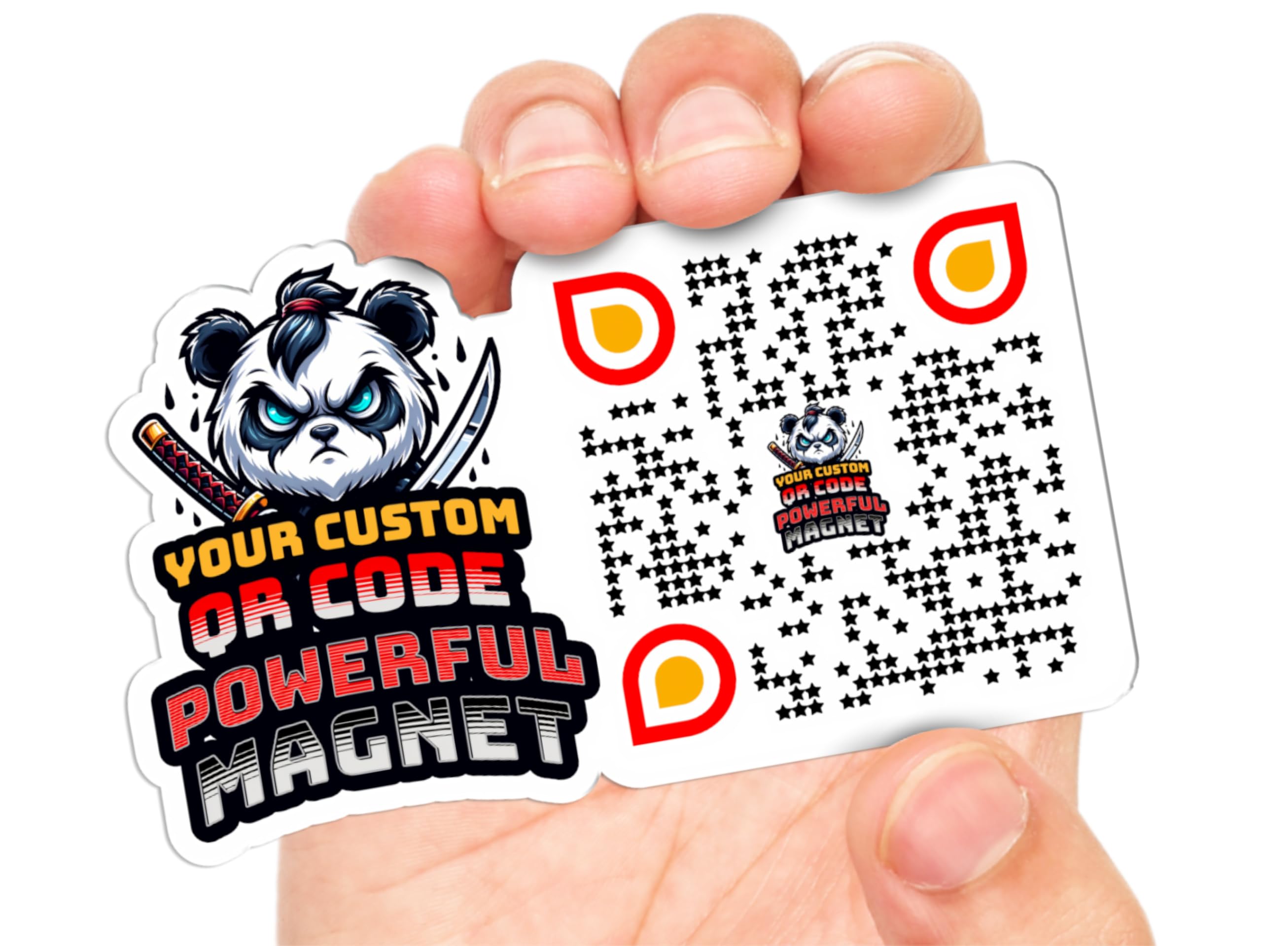 QR Code Magnetic Custom Die Cut Magnet with Logo ║ Make Your Own QR Code and Personal Logo ║ Personalized Waterproof Qr Magnets ║ Over 5000 QR Color