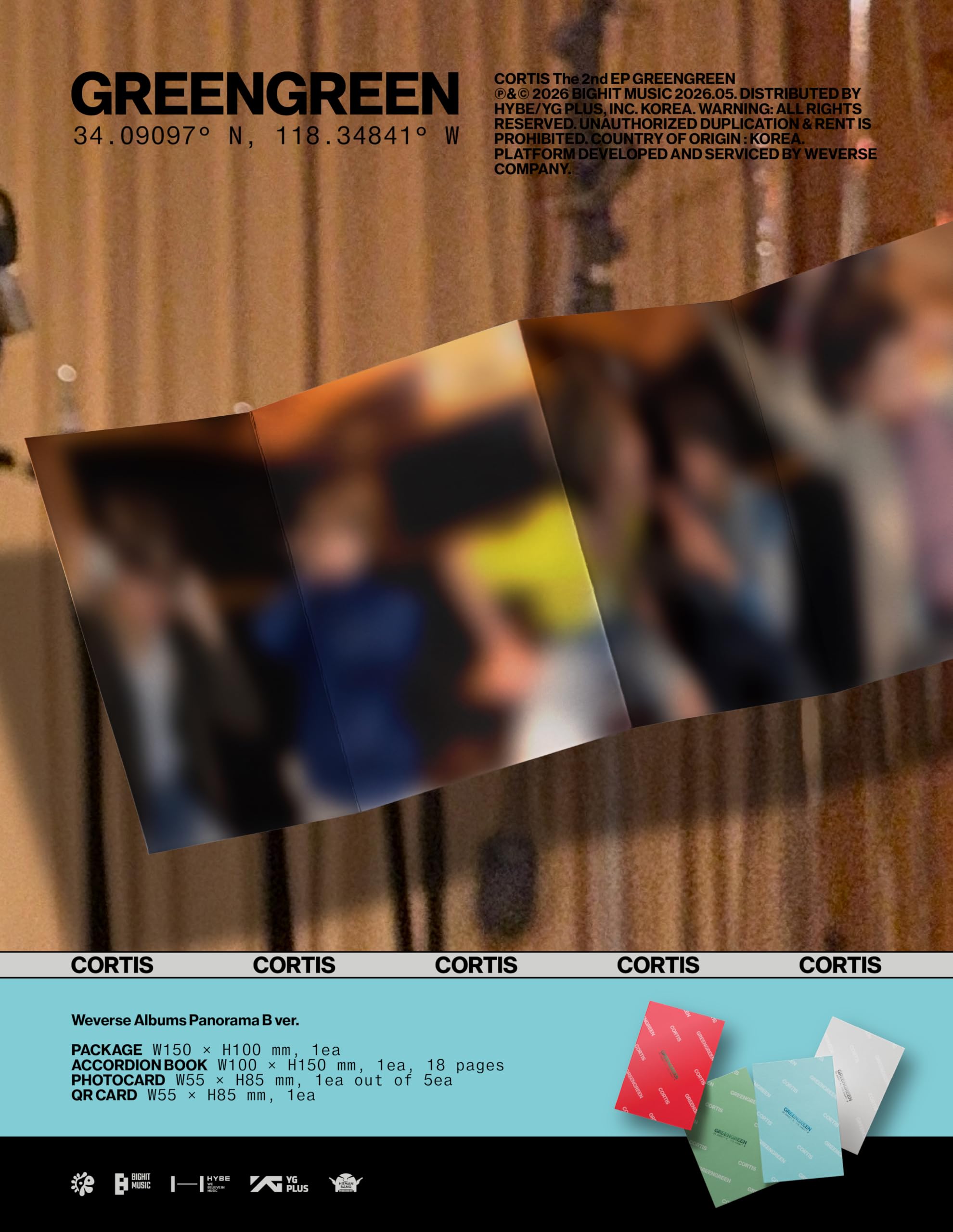 Amazon.com: CORTIS GREENGREEN [Weverse Albums Panorama B Ver.] 2nd
