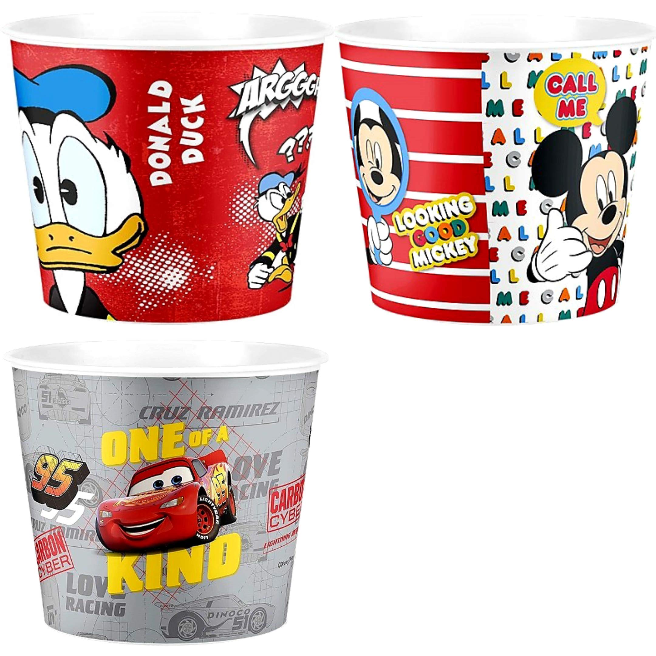 BPA Free YELLOW 4 Pack75 oz Modern Style Reusable Plastic Popcorn