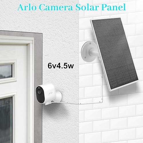 Miniatura 9 de Cargador de panel solar para cámara Arlo, potencia compatible con Pro 4, Arlo Pro 5S, Pro 3, Floodlight, Ultra 2 y Ultra, cable de 13 pies13.1 ft,