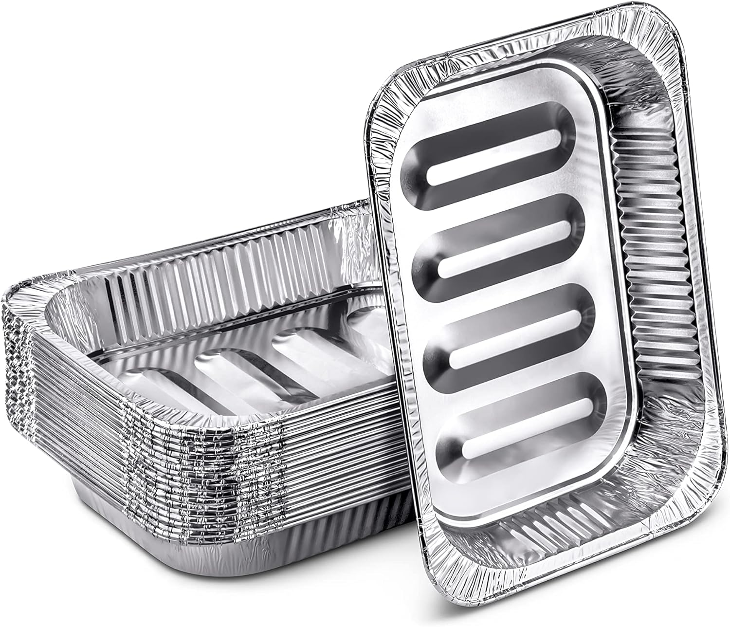 DecorRack 20 X-Large Aluminum Pans 17 x 12 Inch Heavy Duty Disposable Roasting Pan Catering Deep Freezer Food Storage Container Ecofriendly Food Tray Extra-Large (20 Pack): Home & Kitchen