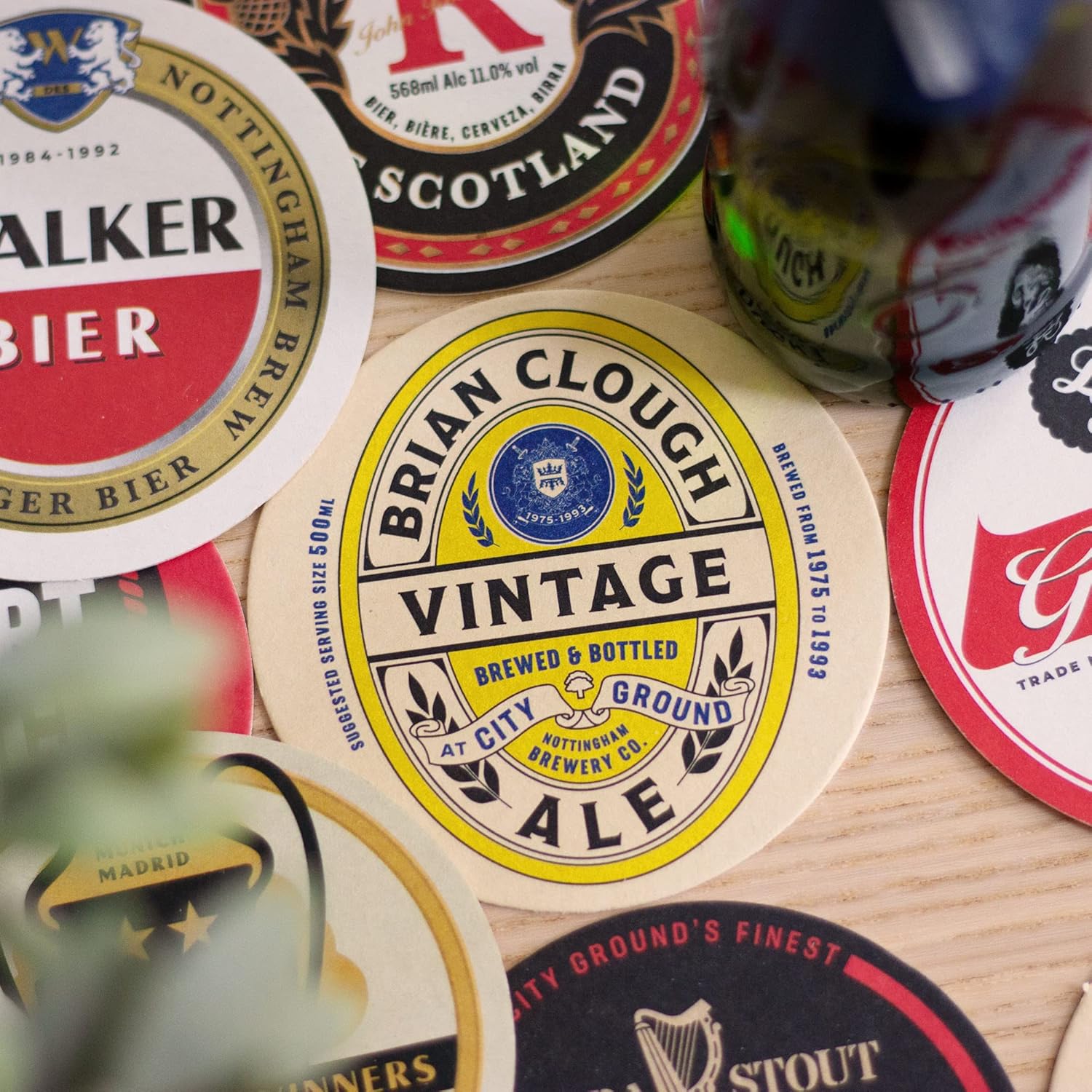 Notts Forest beer mats: Nottingham Beer Mats x9