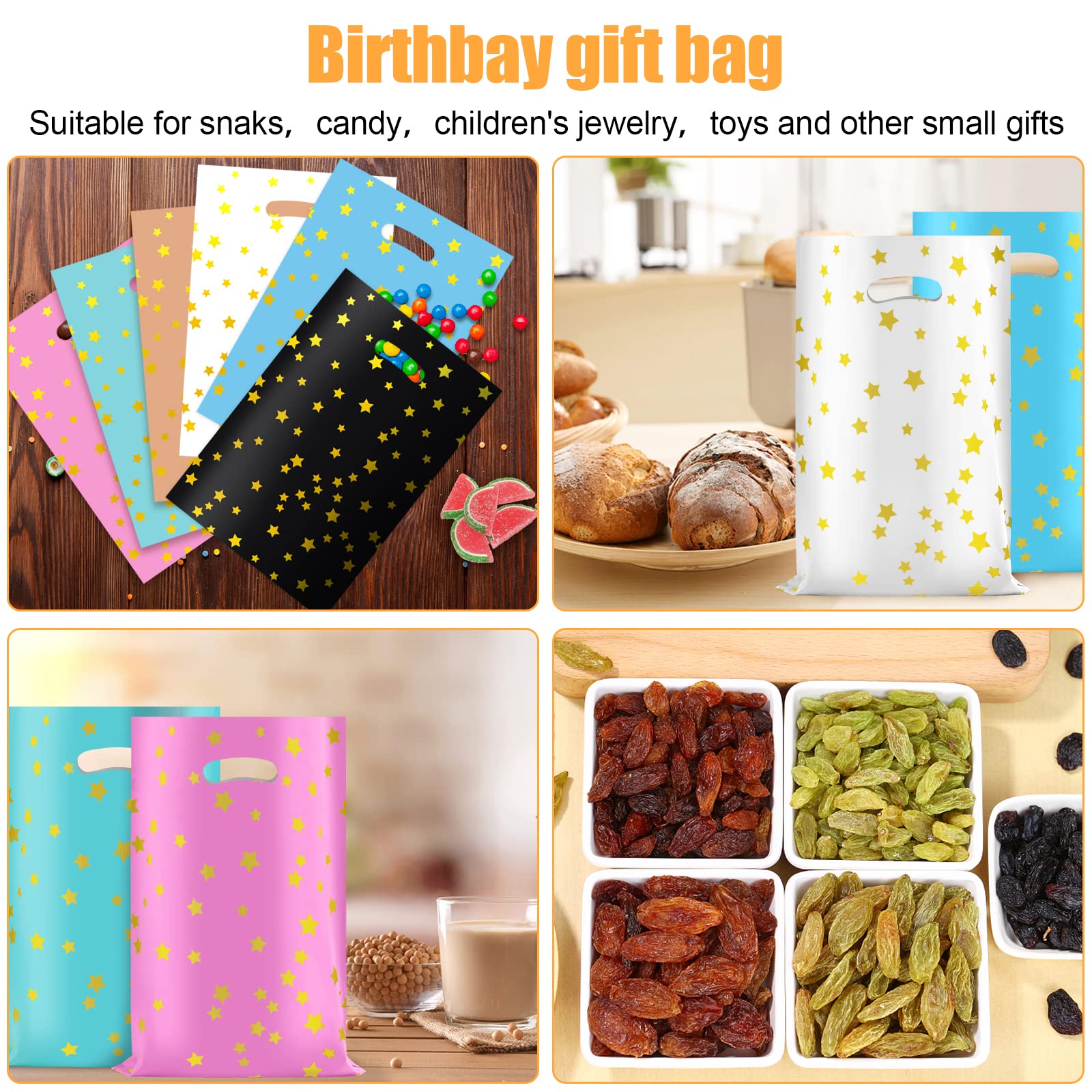 Lot de 60 Sacs Anniversaire Enfant, Annhao Sachets Anniversaire Garcon