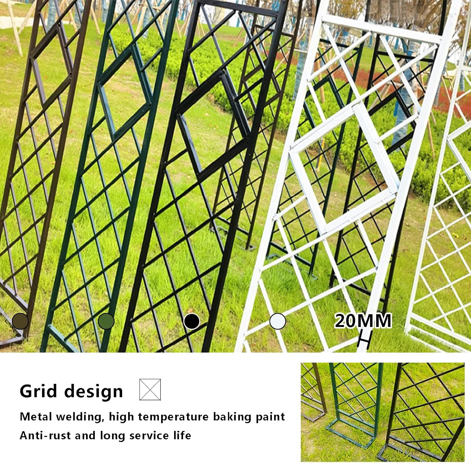 Lattice Climbing Auxiliary Plant Stand, Stable and Weatherproof Base, Thickened Galvanized Pipe, Indoor and Outdoor Arched Decoration (Color : Black, Size : 140x230x40cm)